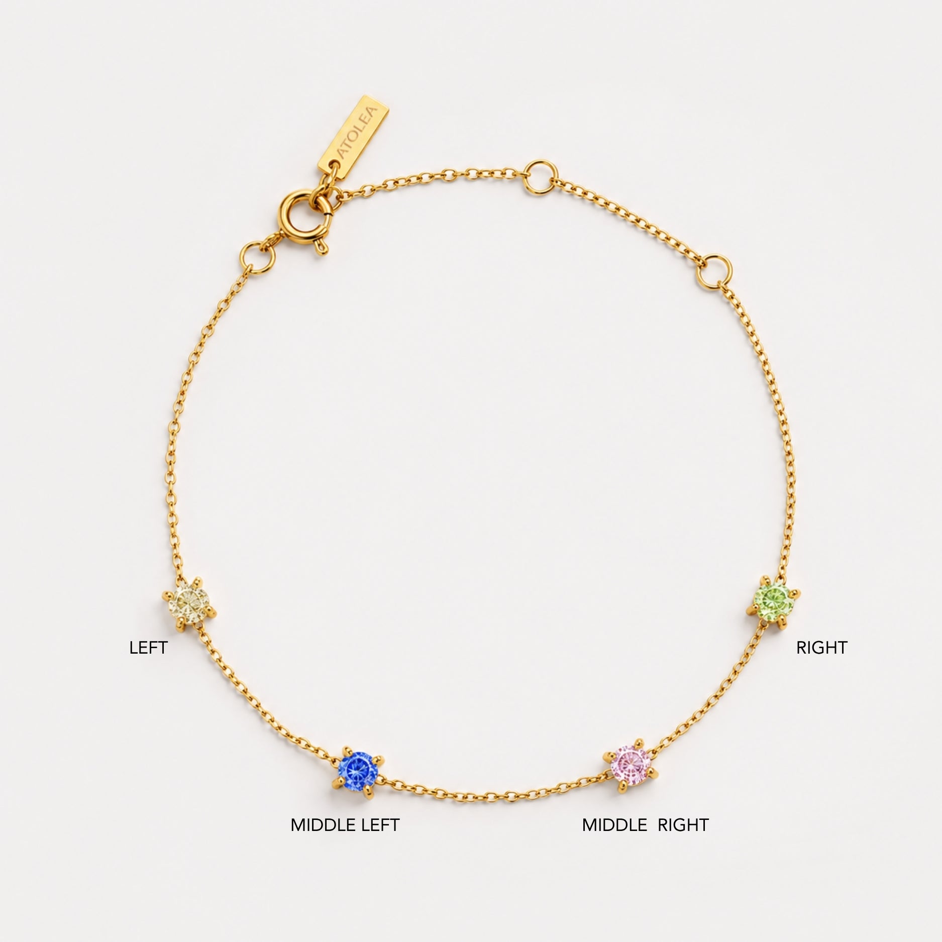 Personalisierbares Geburtsstein-Armband