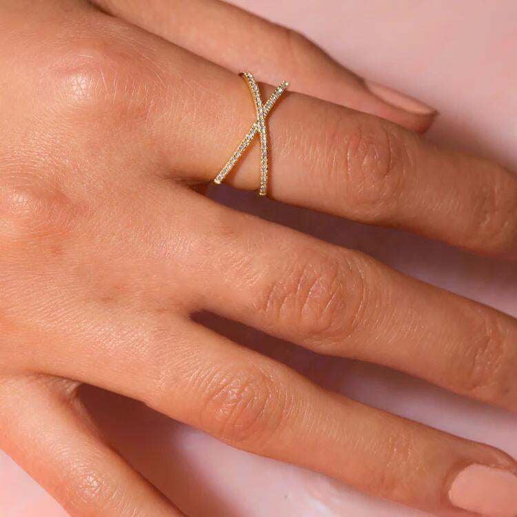 Nia Gold Diamond Kreuzring
