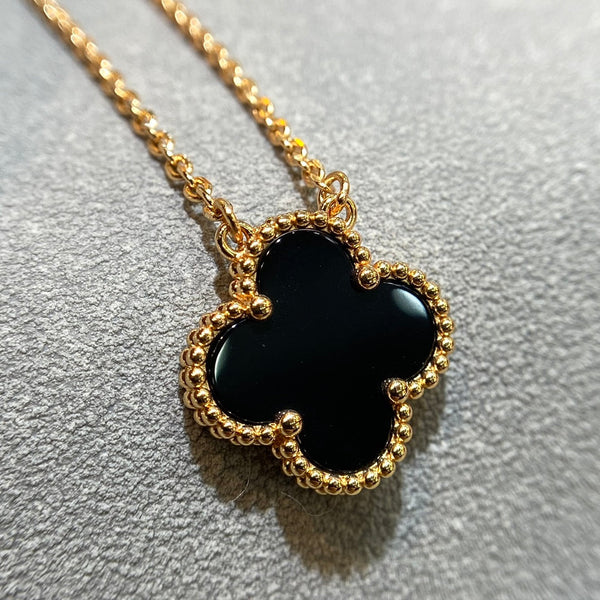 CLOVER | Schwarze Halskette