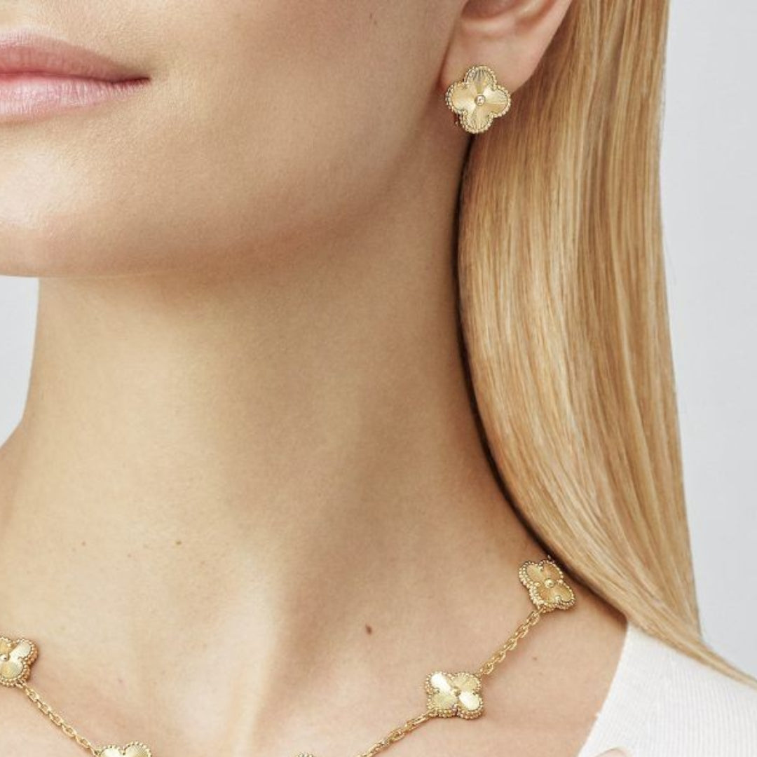 CLOVER | Goldene Ohrringe