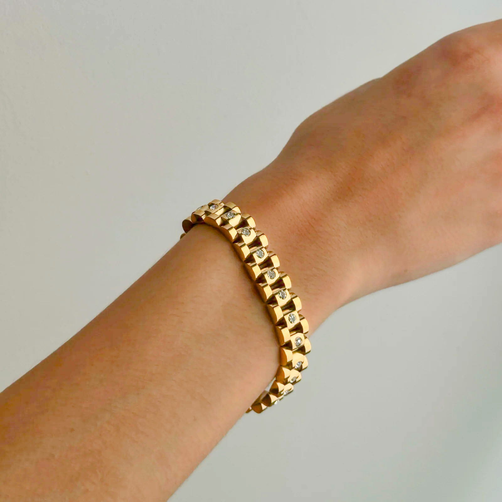 Goldene Uhrenarmbandarmband-Maison Doré