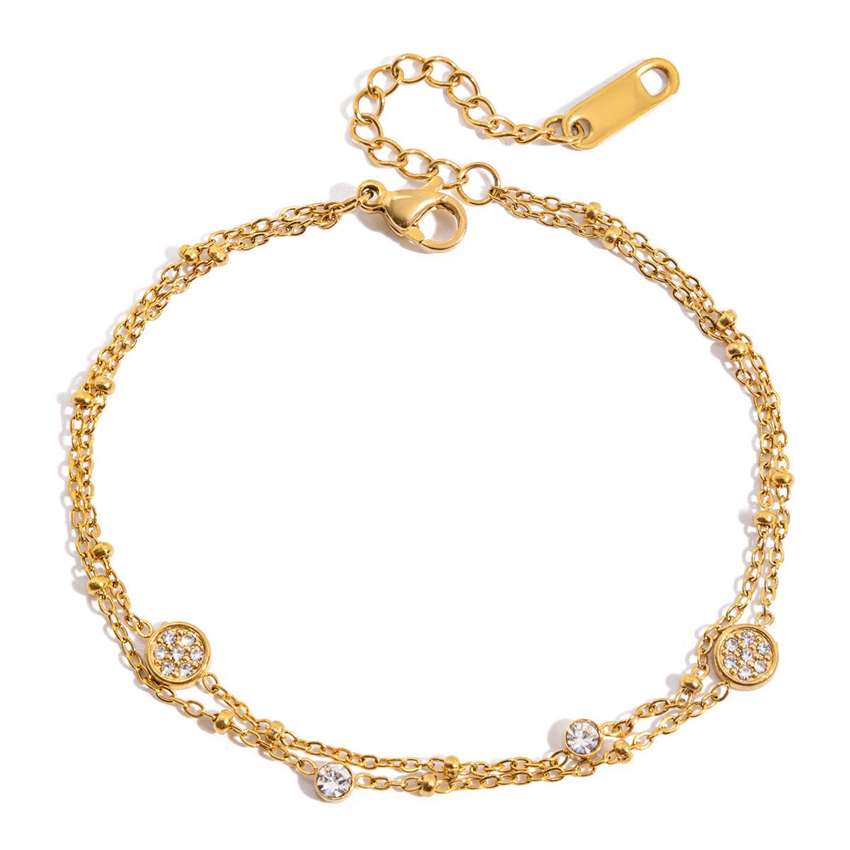Aurielle Duo Kettenarmband | 18K Gold-Maison Doré