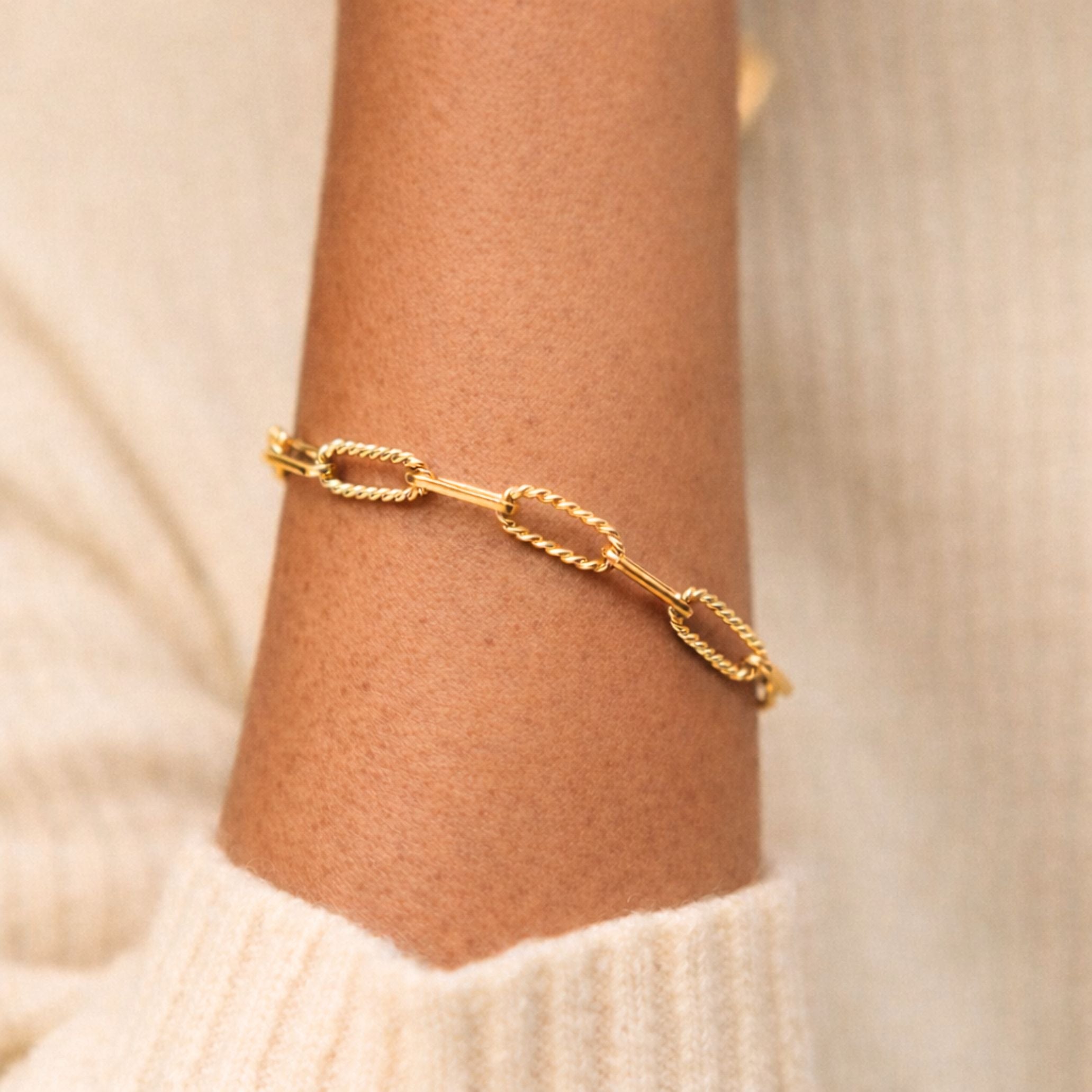 Bold Paperclip Armband-Maison Doré