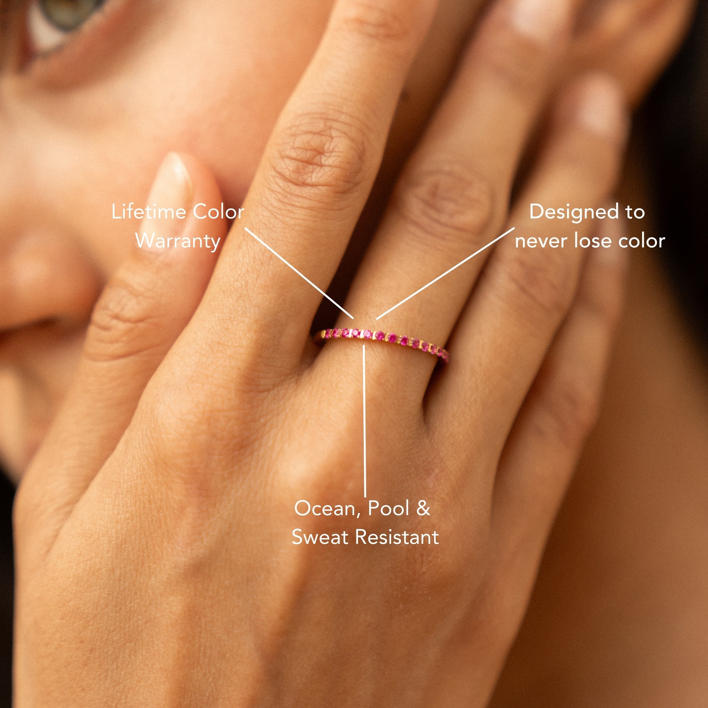 “Bordeaux” Dünner Ring-Maison Doré
