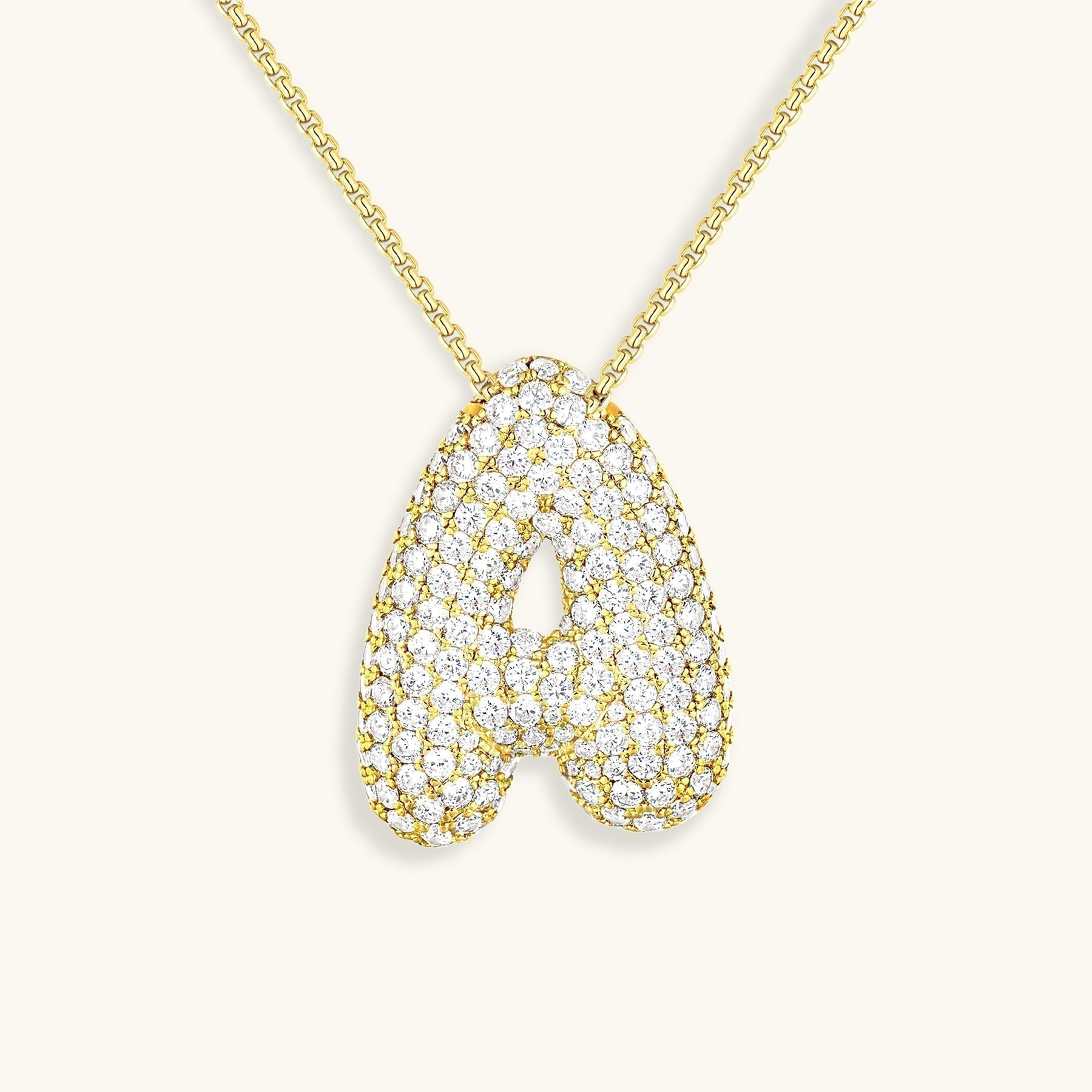 Bubbly Initial-Diamant-Halskette-Maison Doré