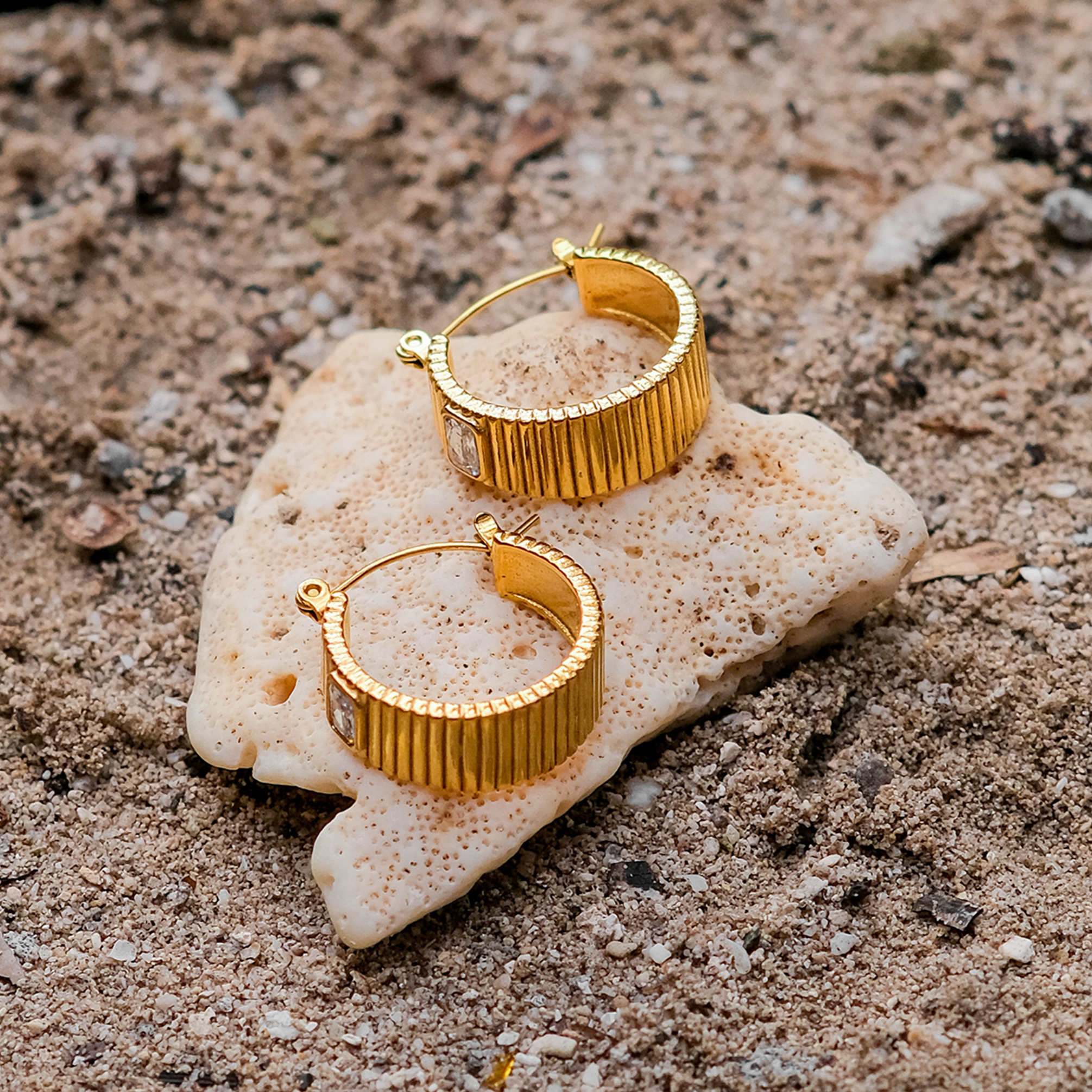Carole Gold Hoop Ohrringe