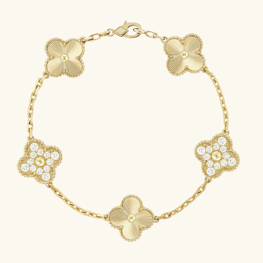 CLOVER | Goldene Guilloché Prestige Armbanduhr-Maison Doré