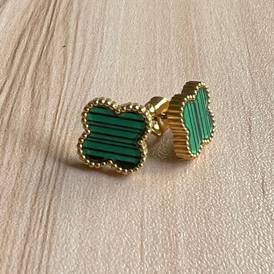 CLOVER | Grüne Ohrringe-Maison Doré