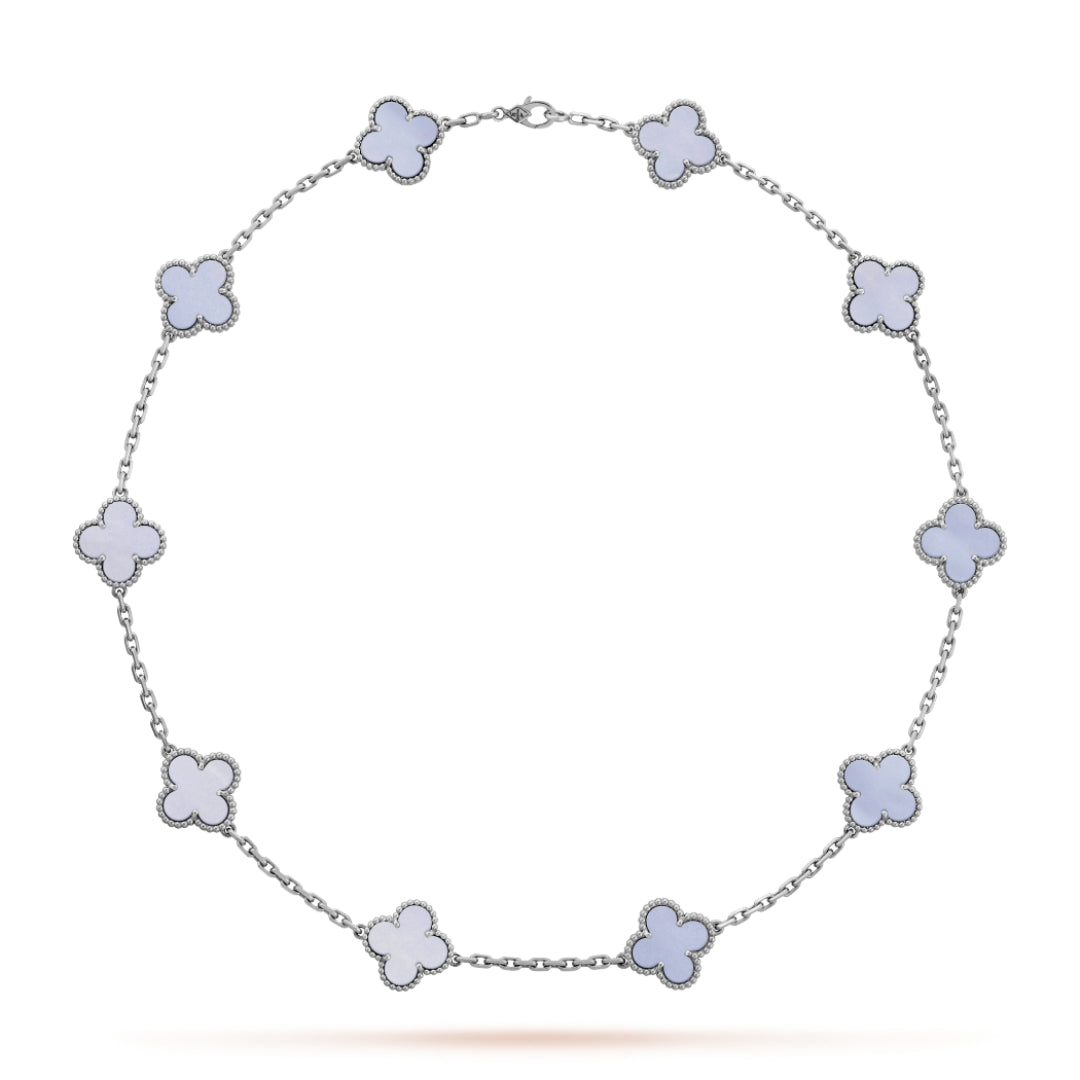 CLOVER | Purpurfarbenes Halsband mit 10 Motiven-Maison Doré