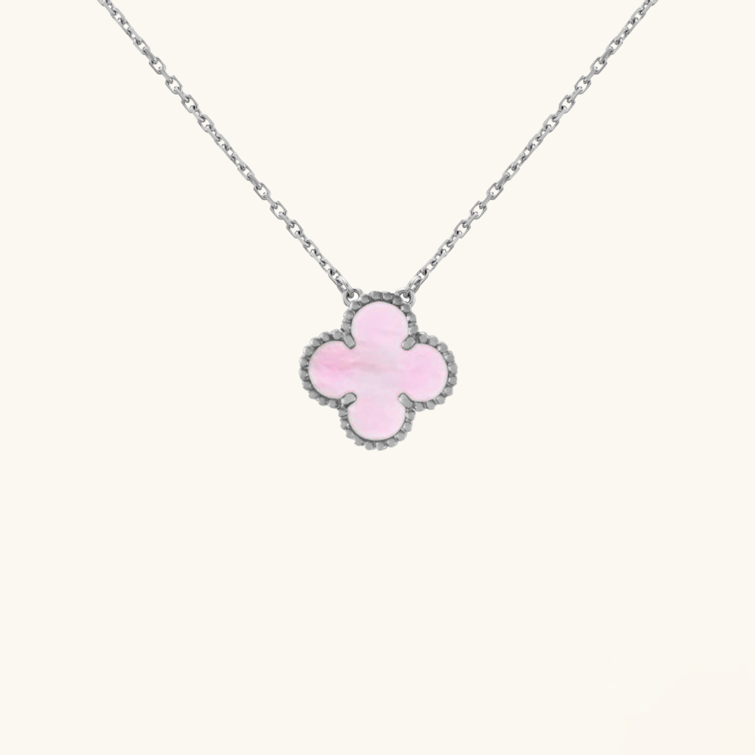 CLOVER | Rosa/Silber Halskette-Maison Doré