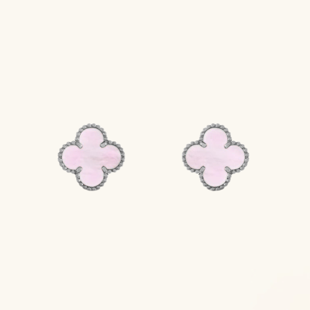 CLOVER | Rosa/Silberne Ohrringe-Maison Doré
