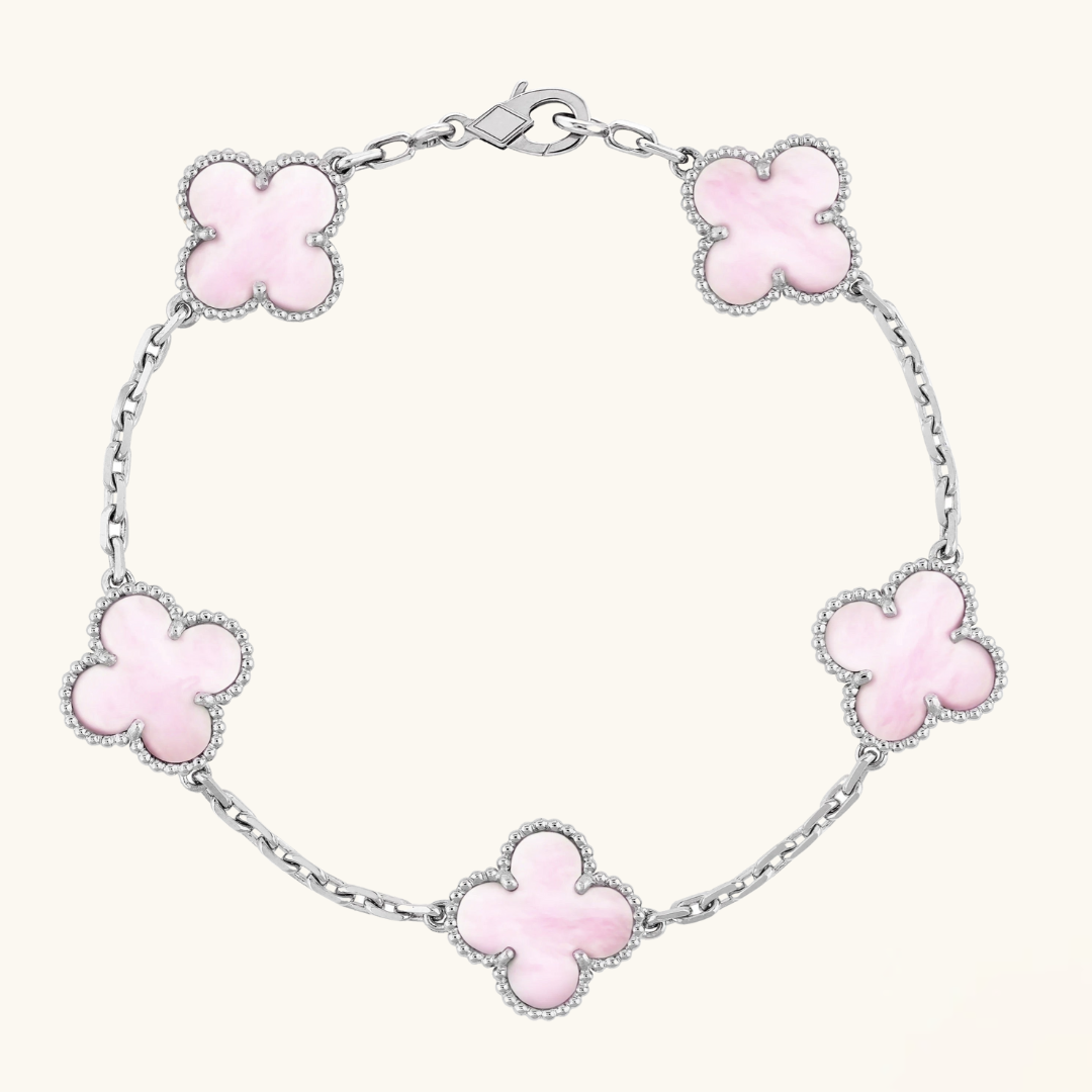 CLOVER | Rosa/Silberne Armbanduhr-Maison Doré