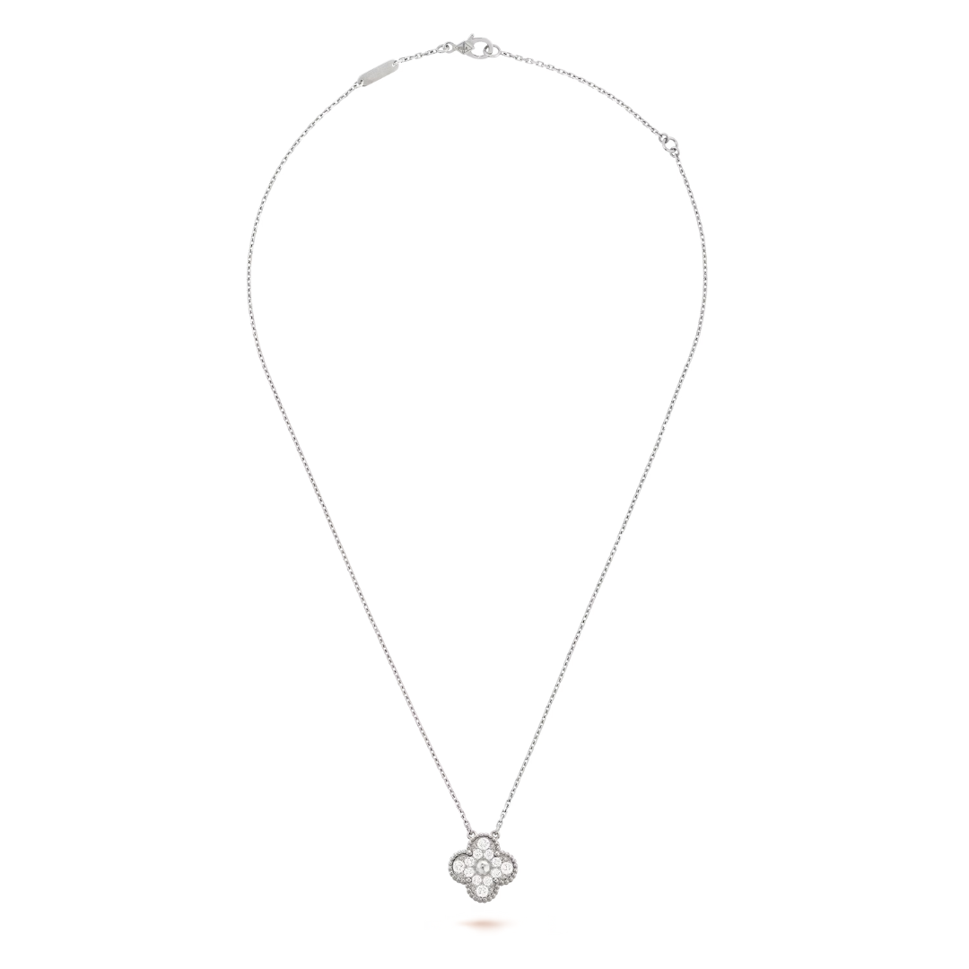 CLOVER | Weiß/Silber Halskette-Maison Doré
