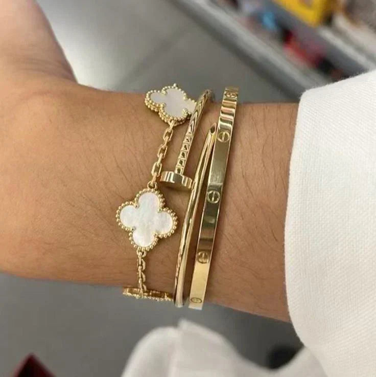 CLOVER | Weiße Armbanduhr-Maison Doré