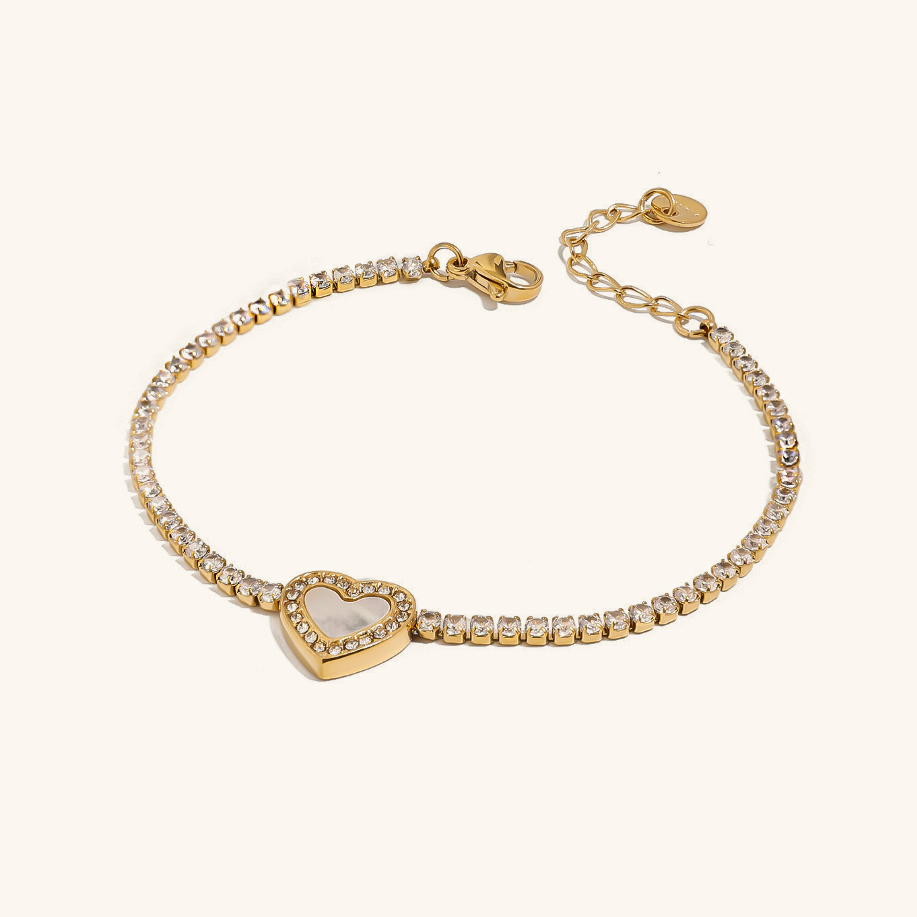Cameron Diamond Heart Tennisarmband-Maison Doré