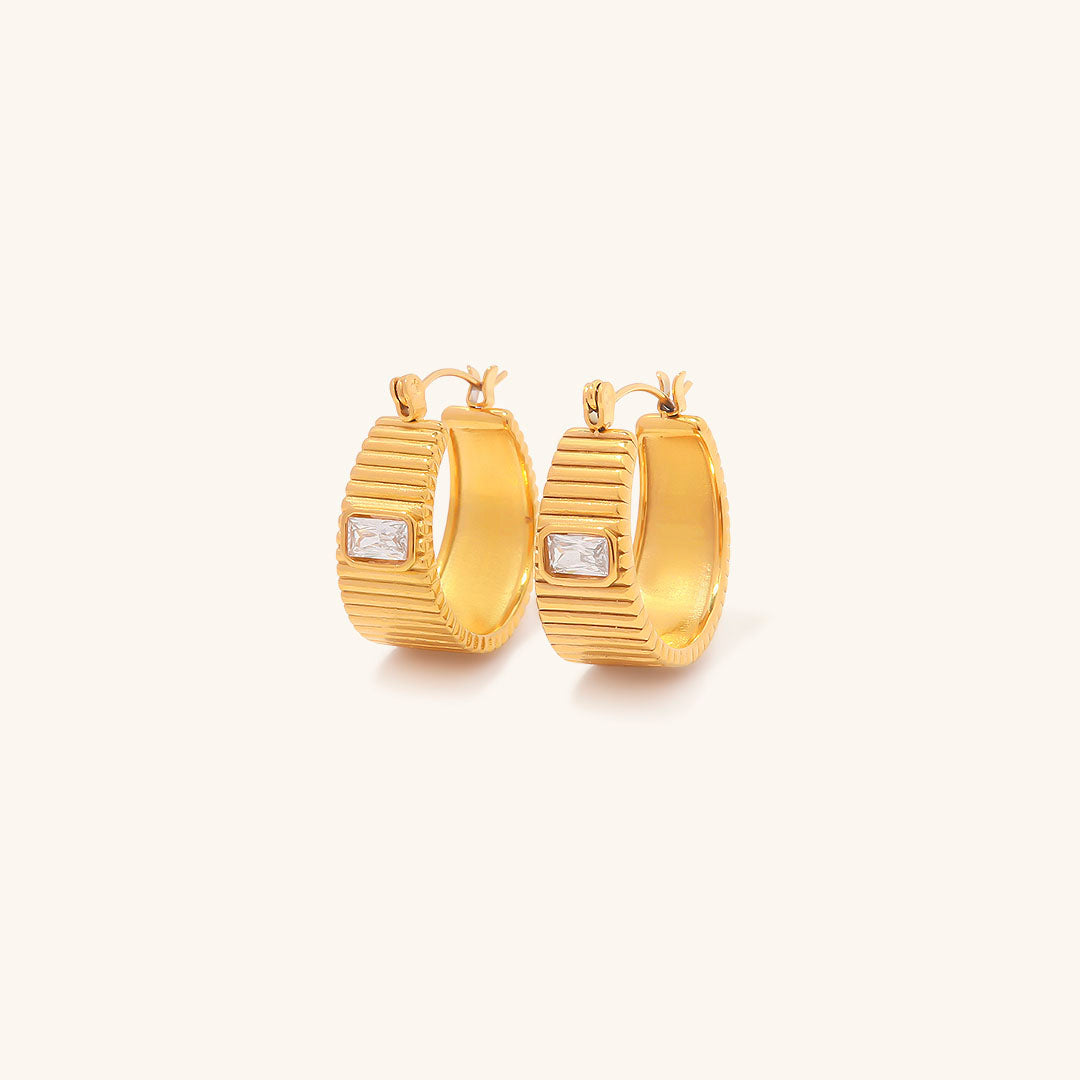 Carole Gold Hoop Ohrringe-Maison Doré
