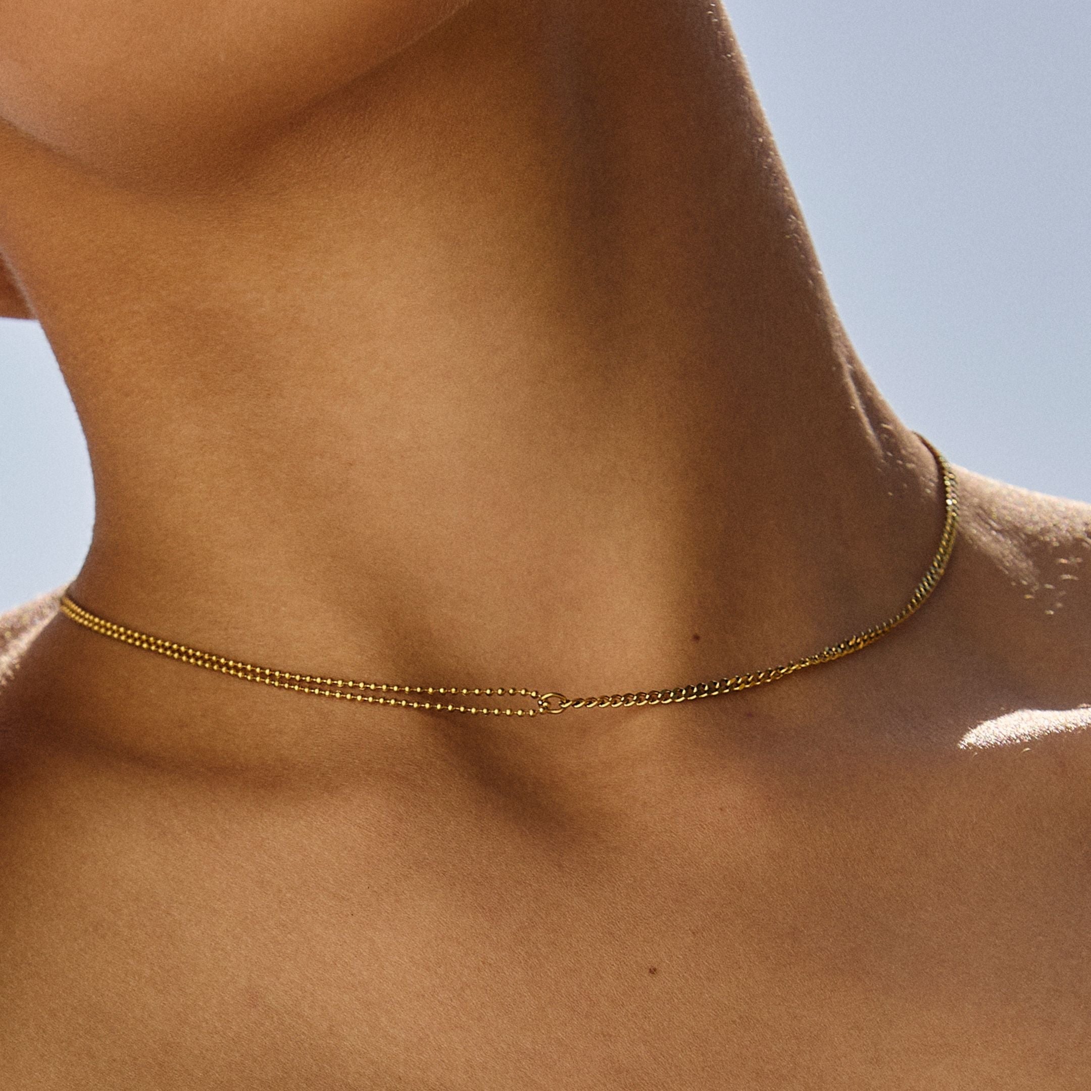 Doppeltes Trouble Choker-Maison Doré