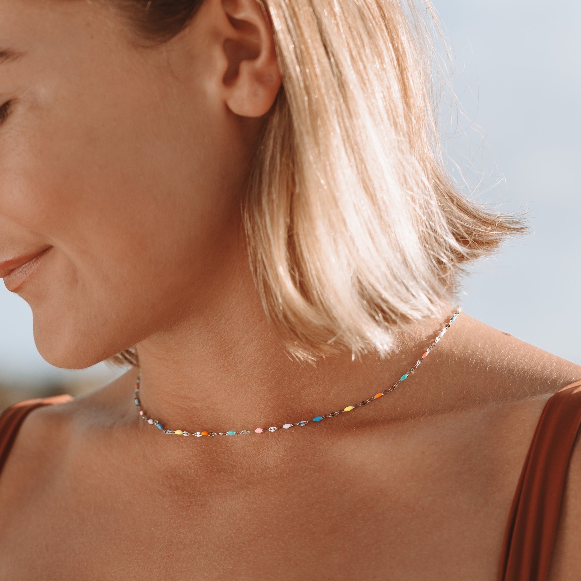 Regenbogen Dainty Choker-Maison Doré