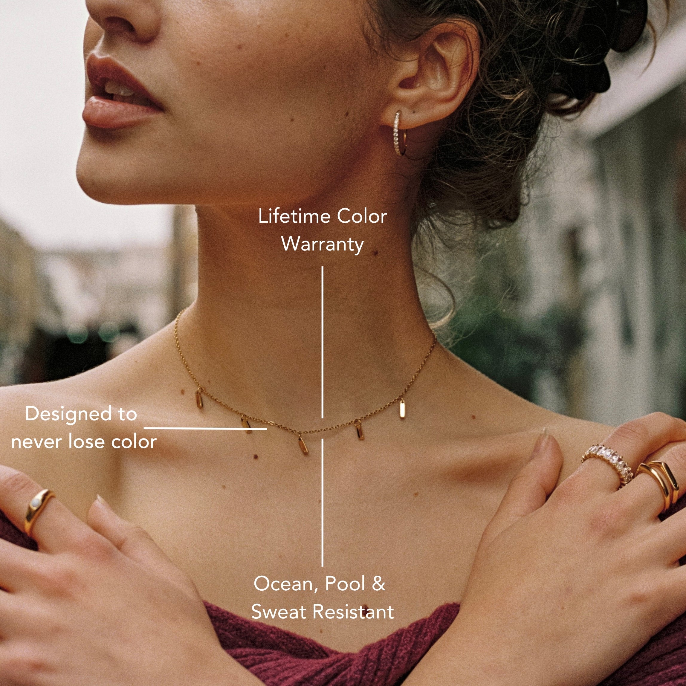 Regen der Smaragde Choker-Maison Doré