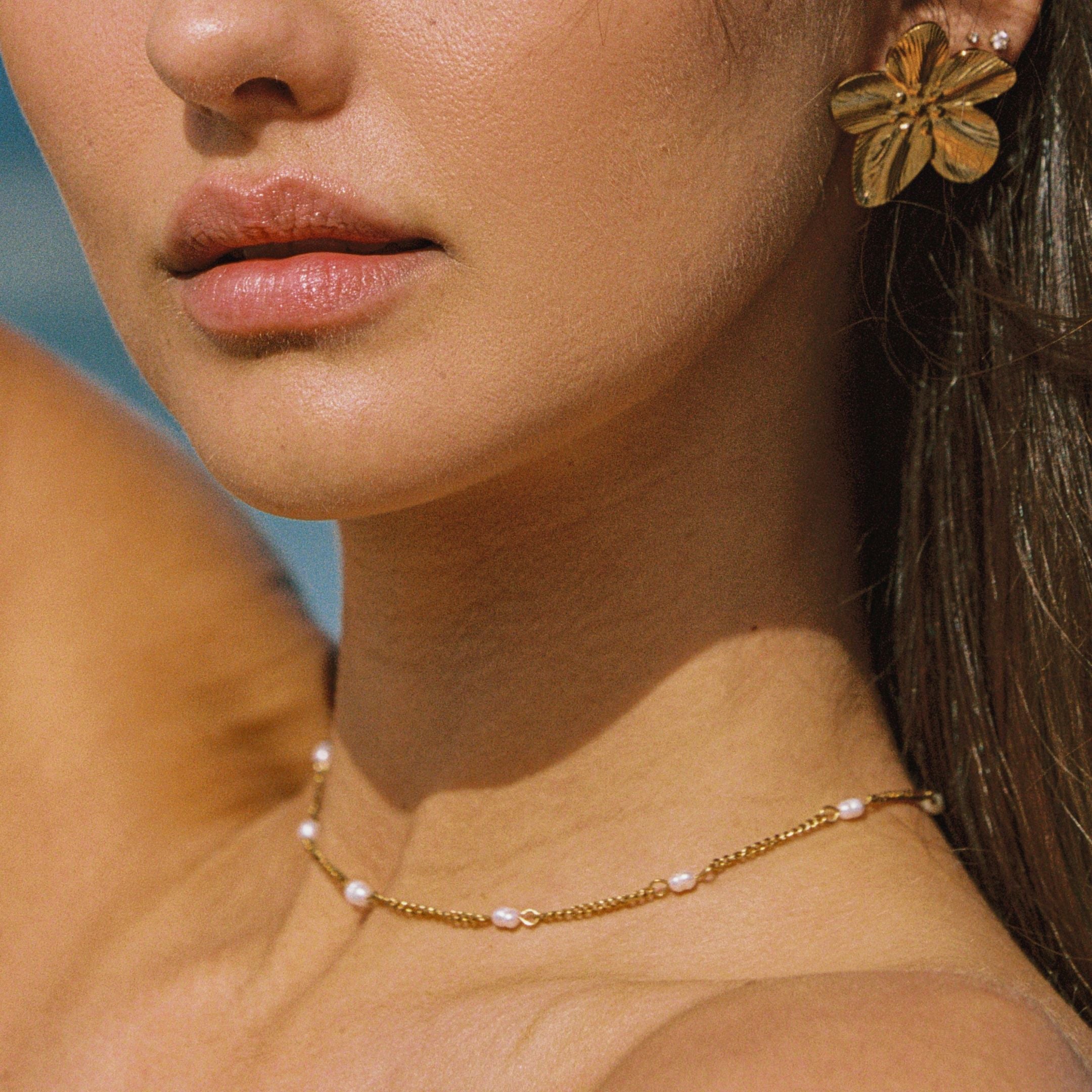 Zarte Goldperlen Choker-Maison Doré