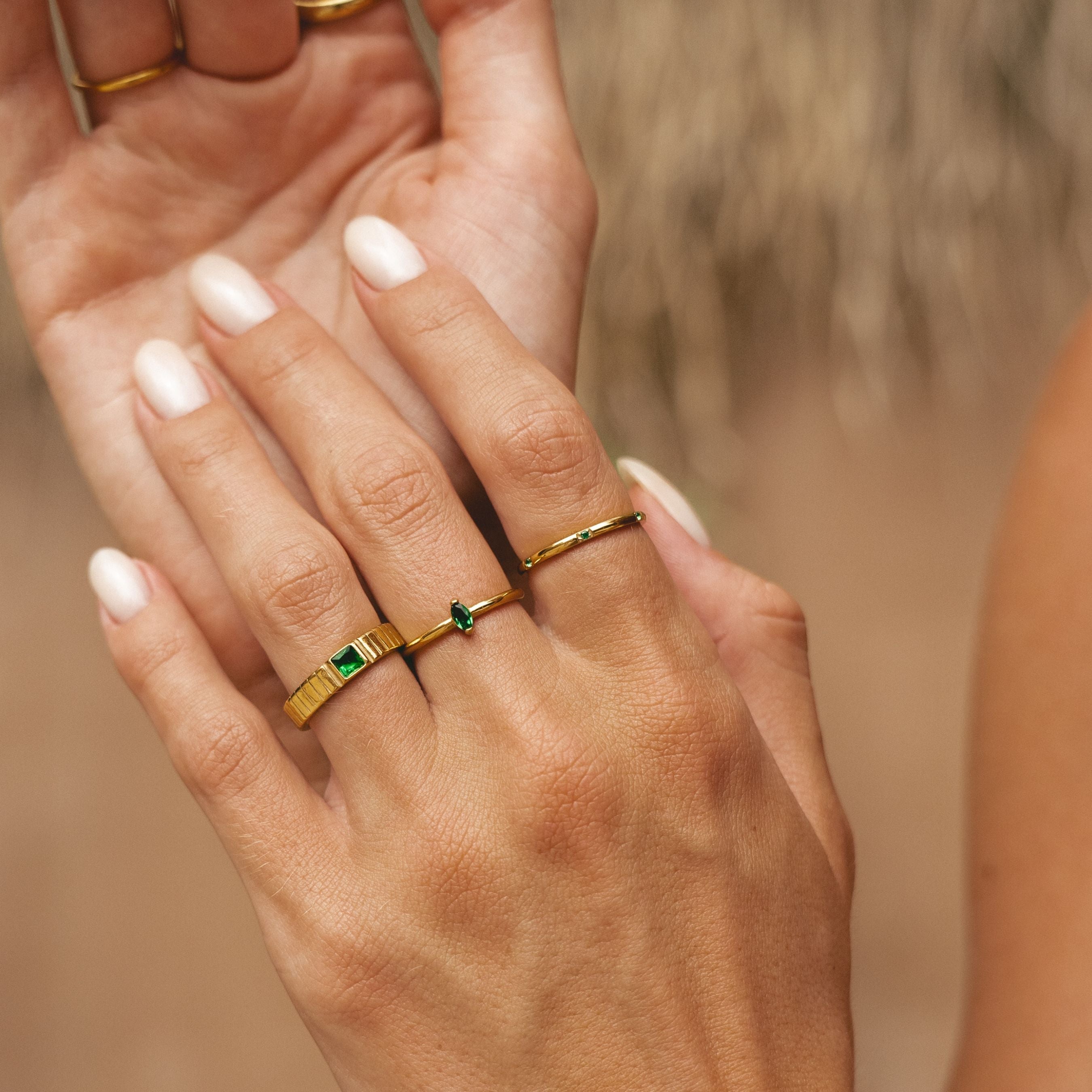 Chunky Smaragd Ring-Maison Doré