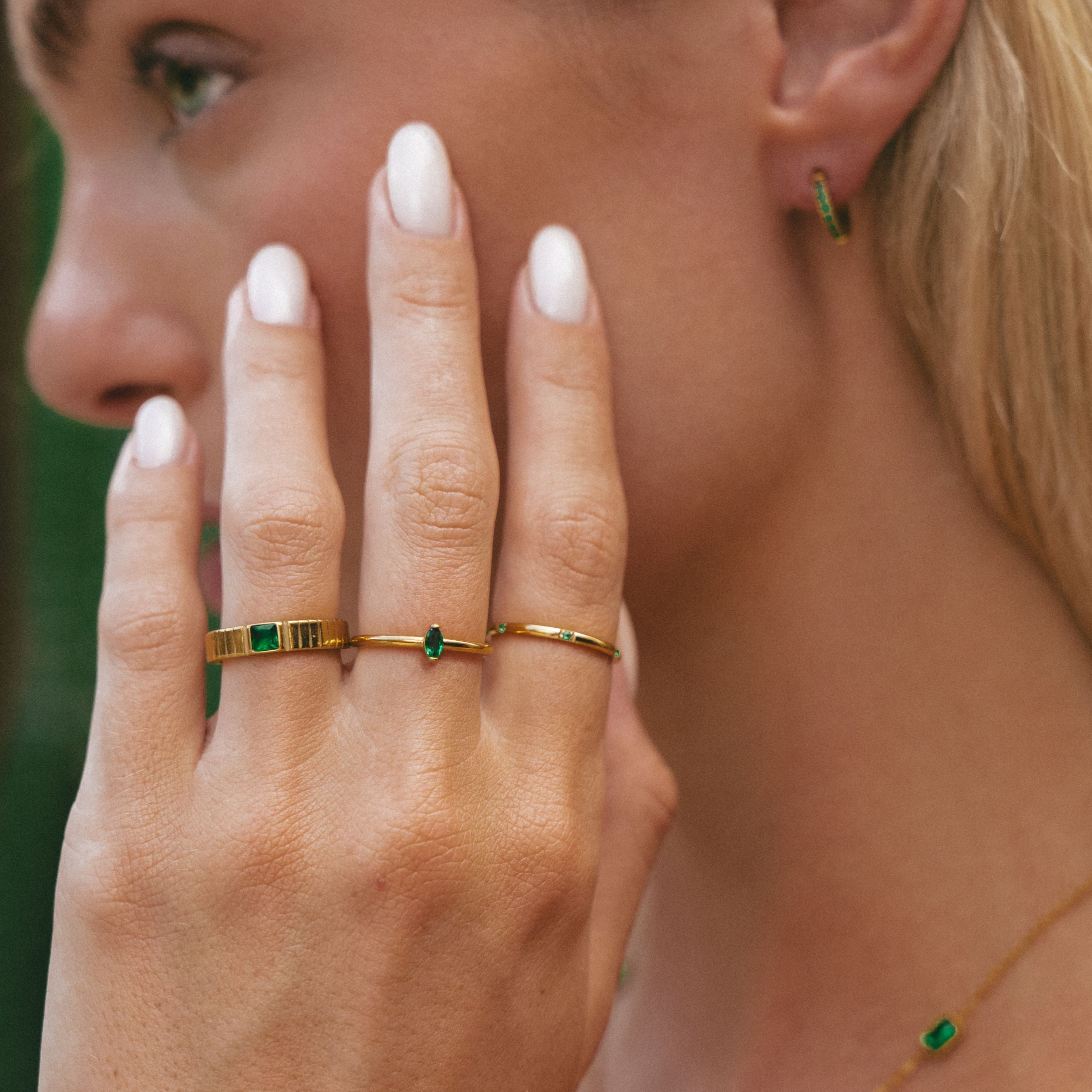 Chunky Smaragd Ring-Maison Doré