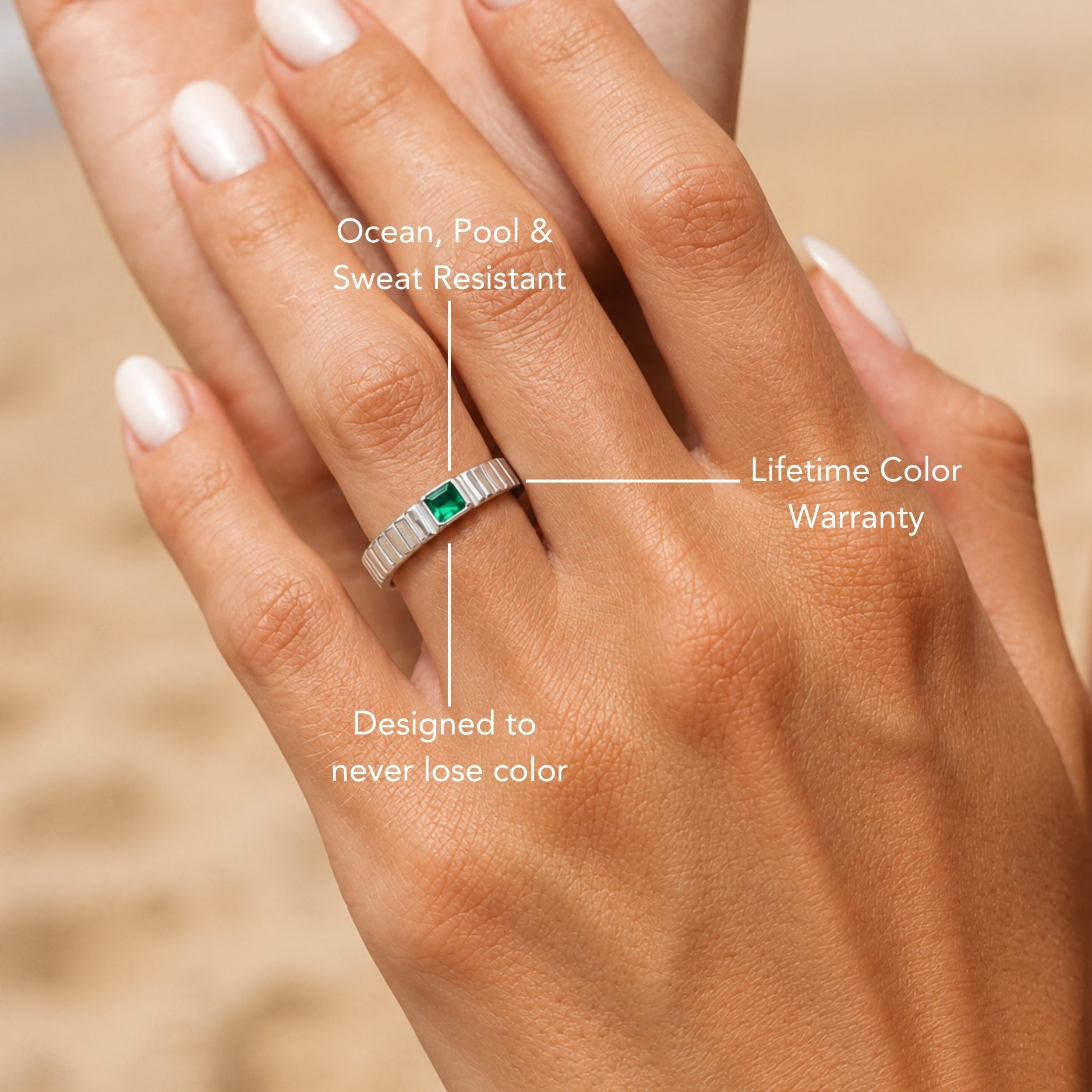 Chunky Smaragd Ring-Maison Doré