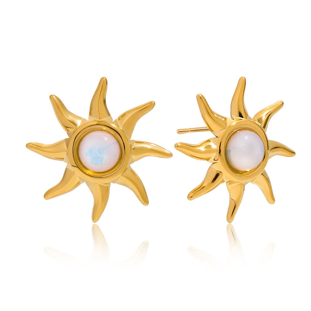 Clara Sunburst Studs | 18K Gold-Maison Doré