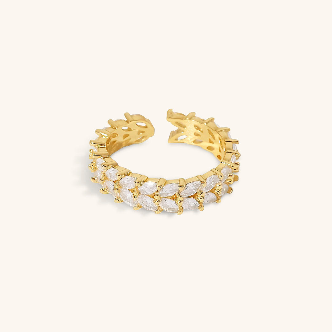 Clarisse Gemusterter Goldring