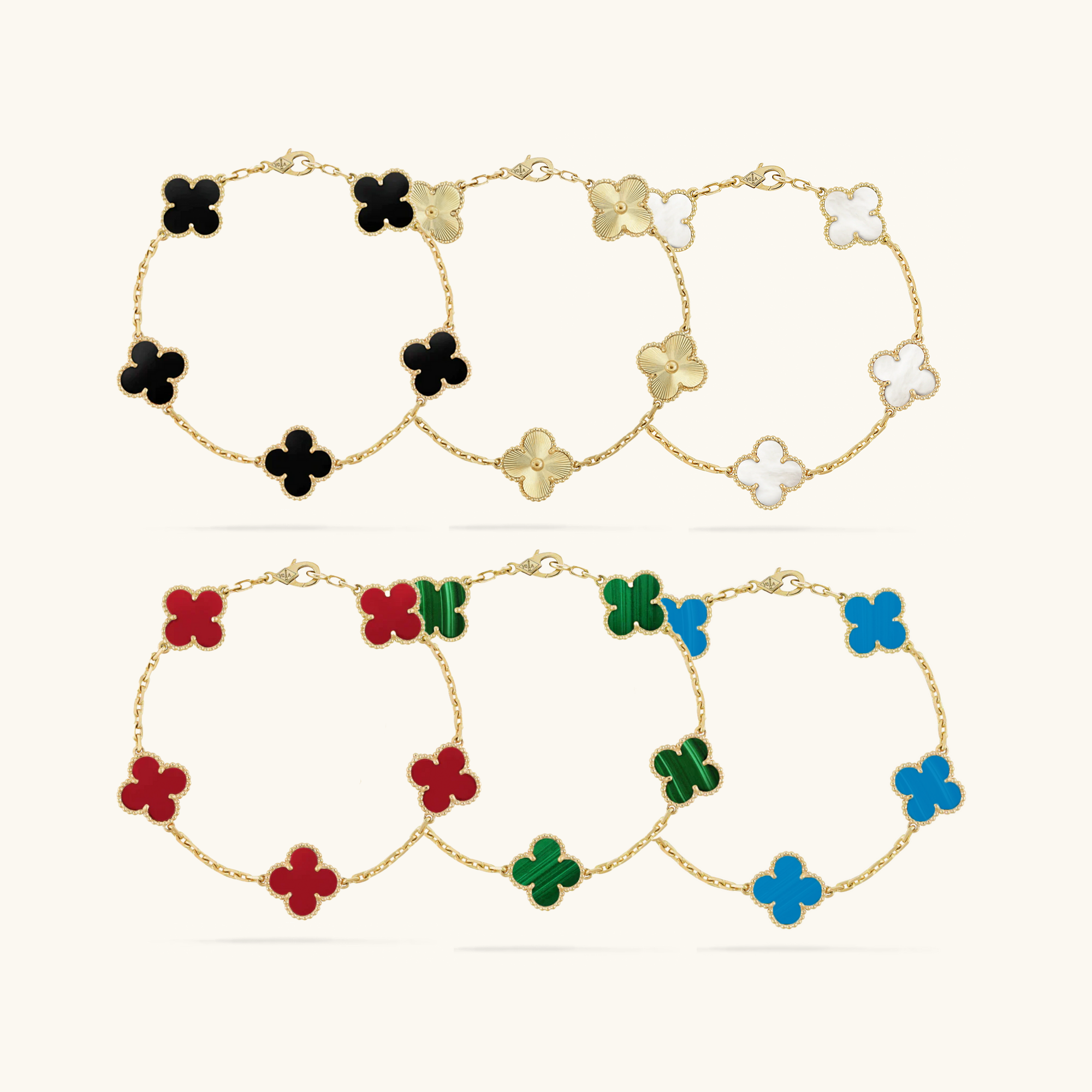 Clover Armbänder im Sechserpack-Maison Doré