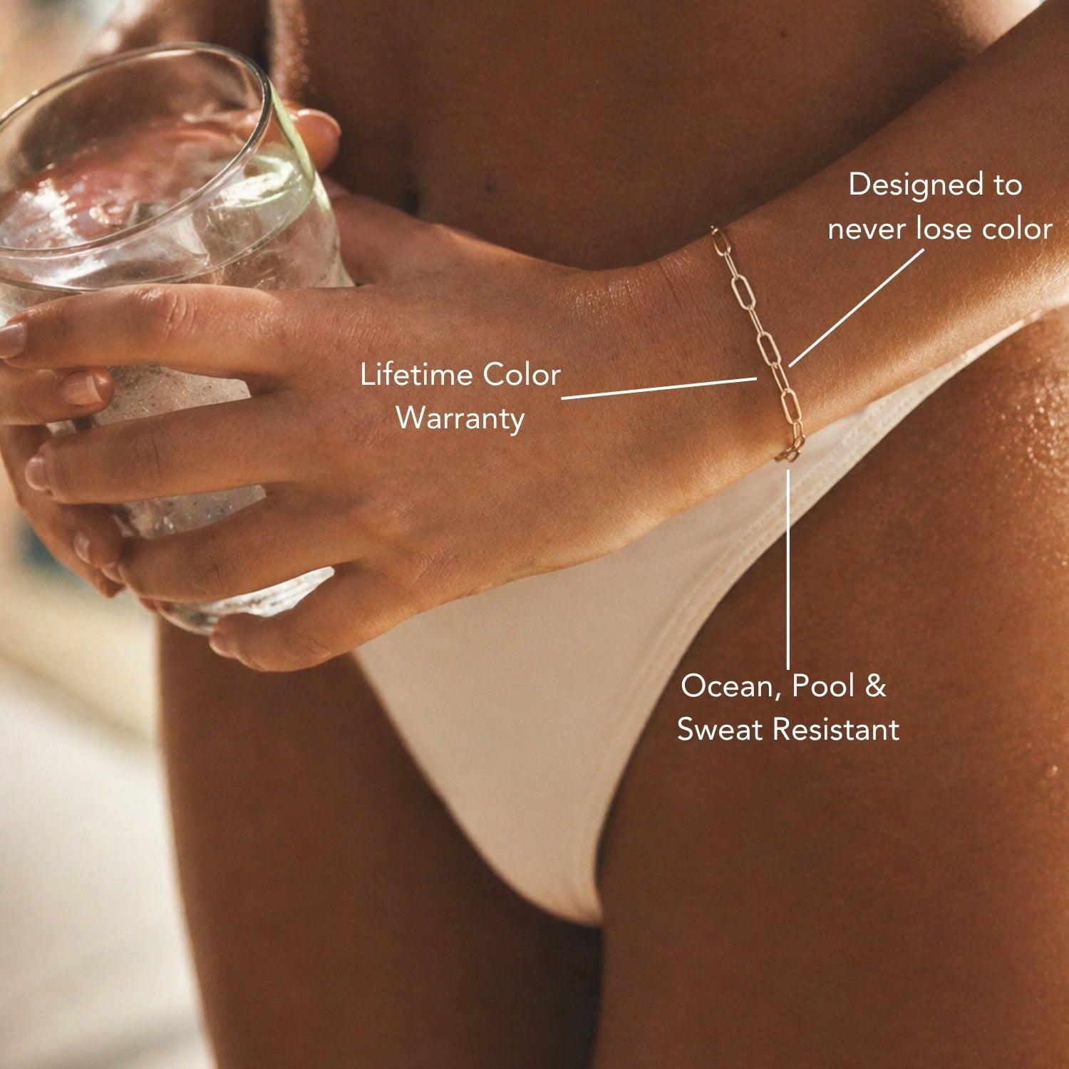 "Cozumel" Paperclip-Armband-Maison Doré