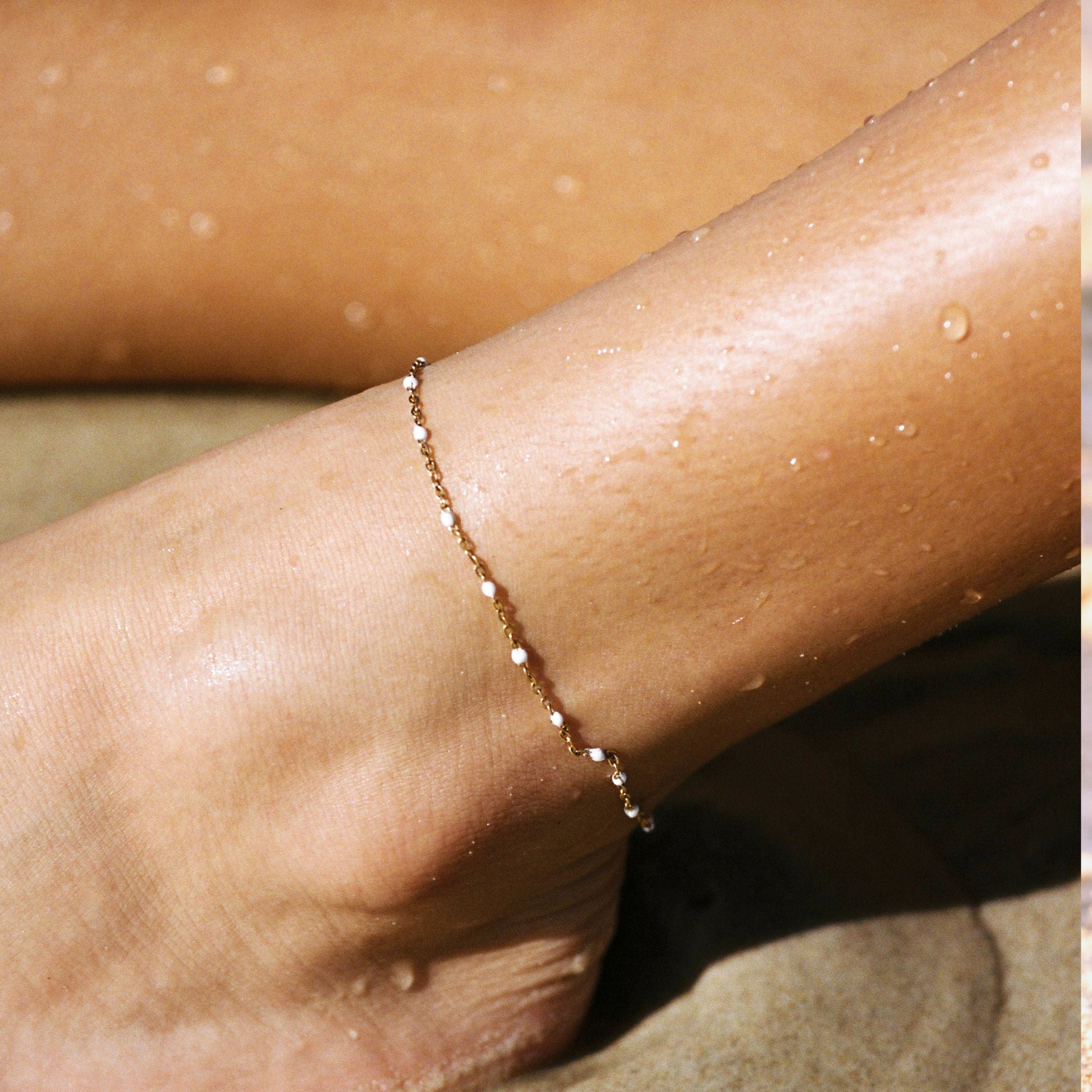 Weißes Perlen-Armband-Maison Doré