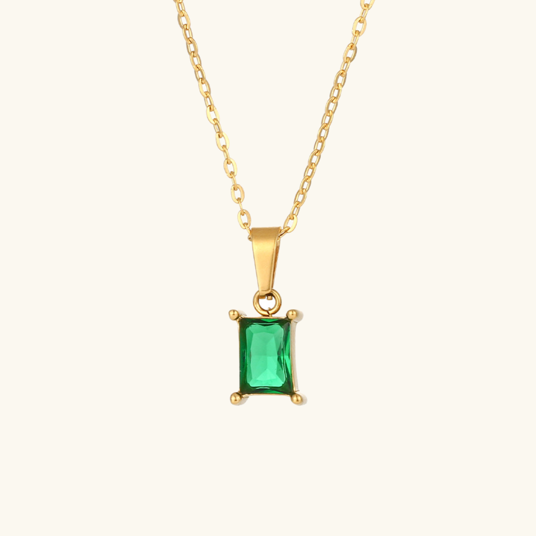 Emi Green Necklace-Maison Doré