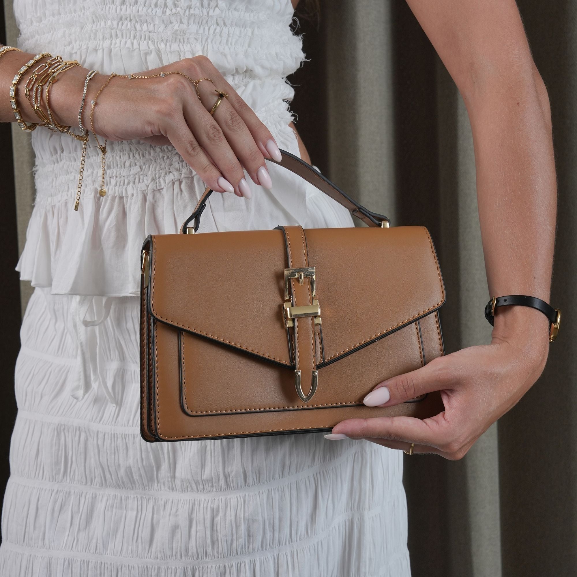 Sienna klassische Tasche Khaki-Maison Doré
