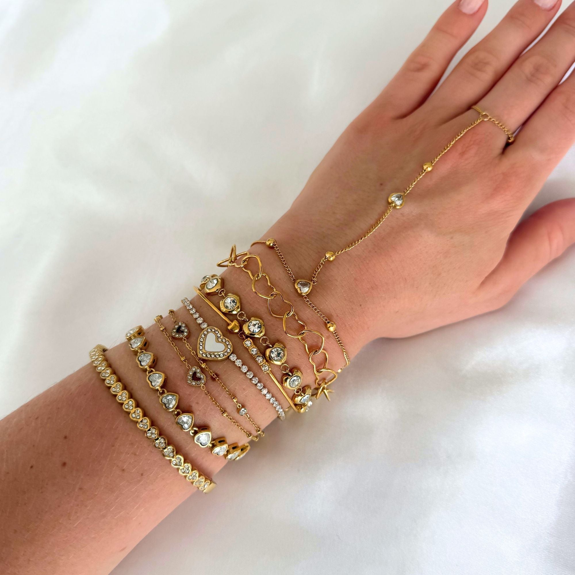 Elysia Herz Armband | 18K Gold-Maison Doré