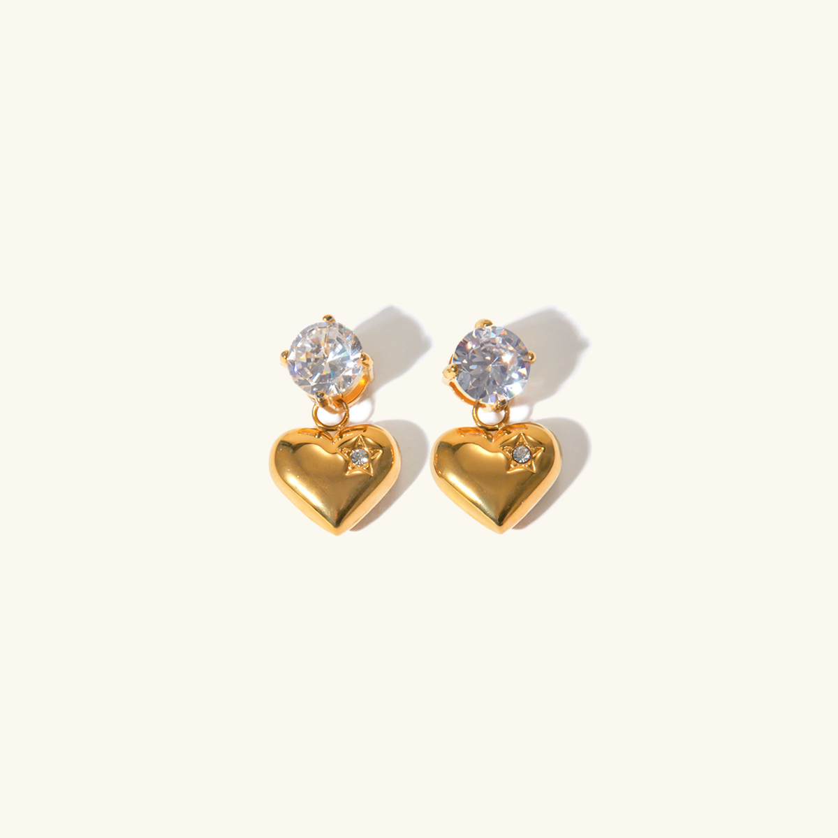 Emmeline Herz Gold Ohrringe-Maison Doré