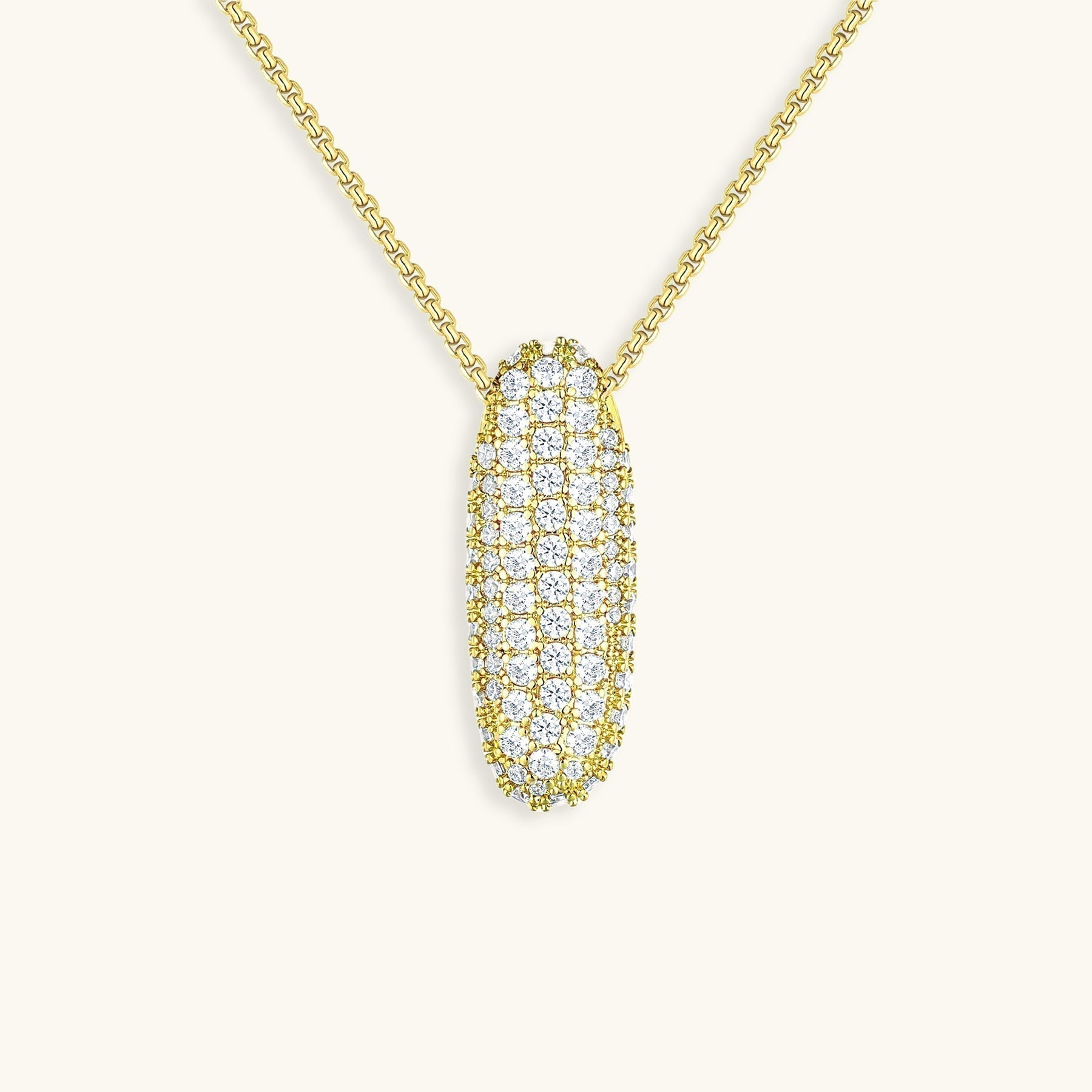 Bubbly Initial-Diamant-Halskette