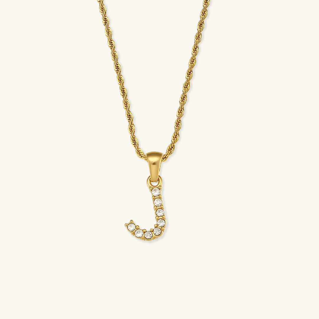 Maeve Buchstaben Initial Diamant Halskette