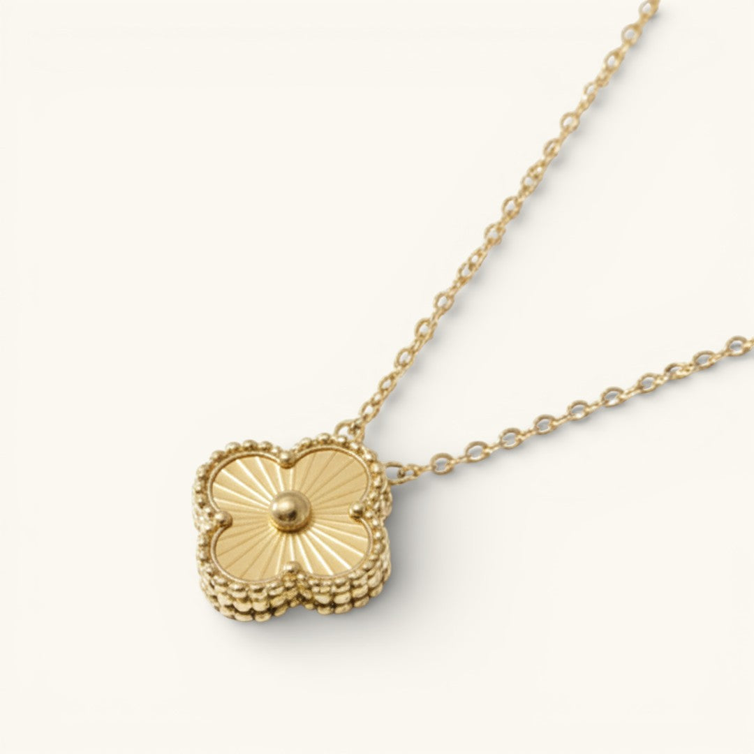 Kleeblatt Gold Halskette-Maison Doré