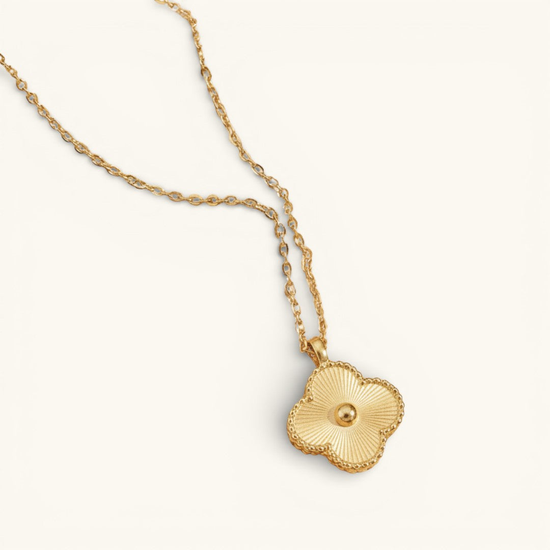 Kleeblatt Gold Halskette-Maison Doré
