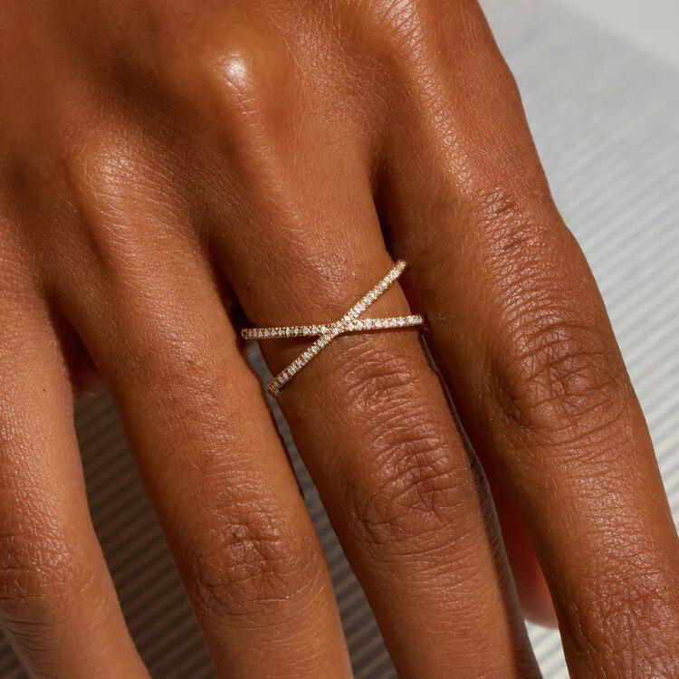 Nia Gold Diamond Kreuzring-Maison Doré