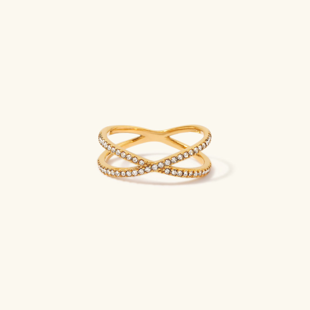 Nia Gold Diamond Kreuzring-Maison Doré