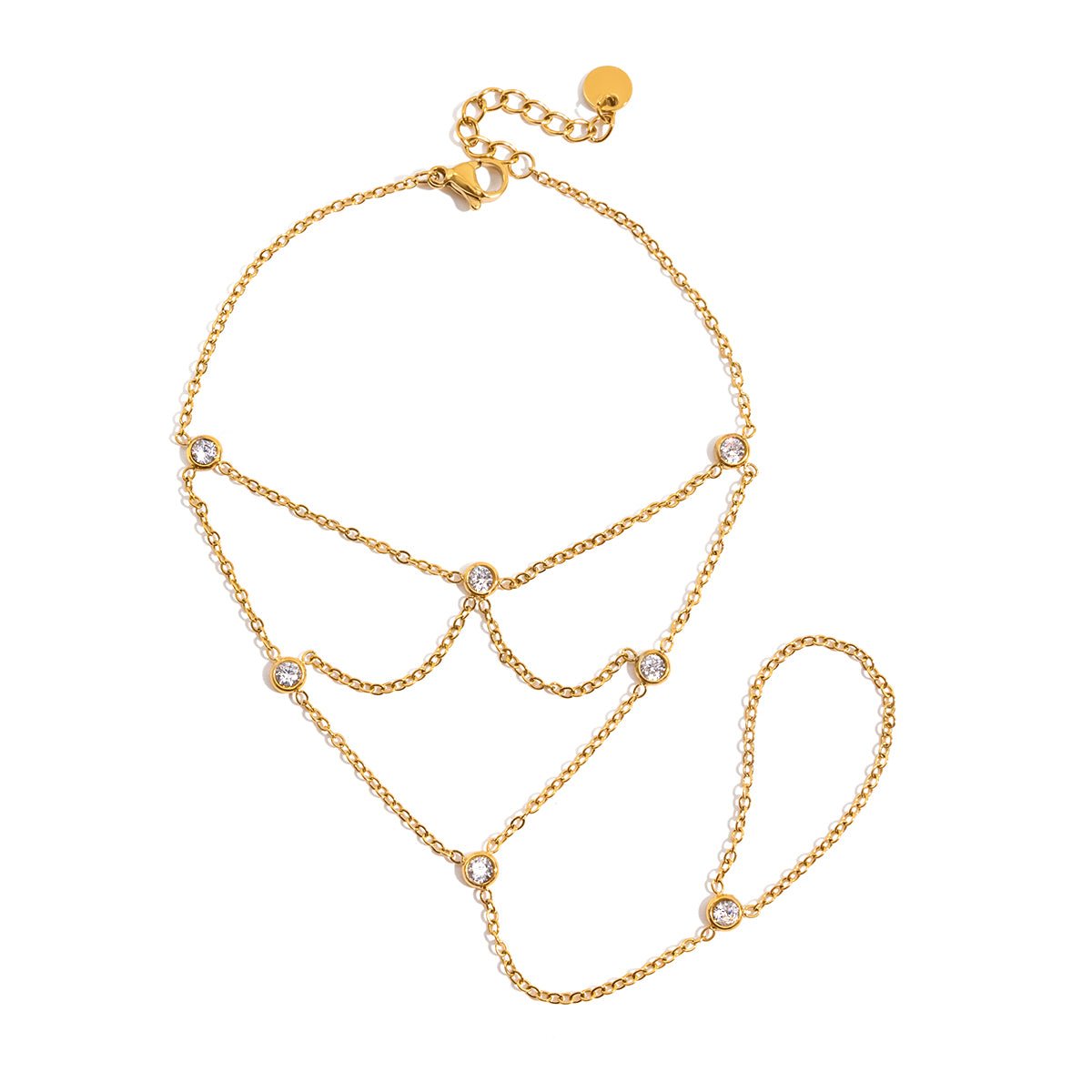 Elara Kristallen Ring Armband | 18K Gold-Maison Doré