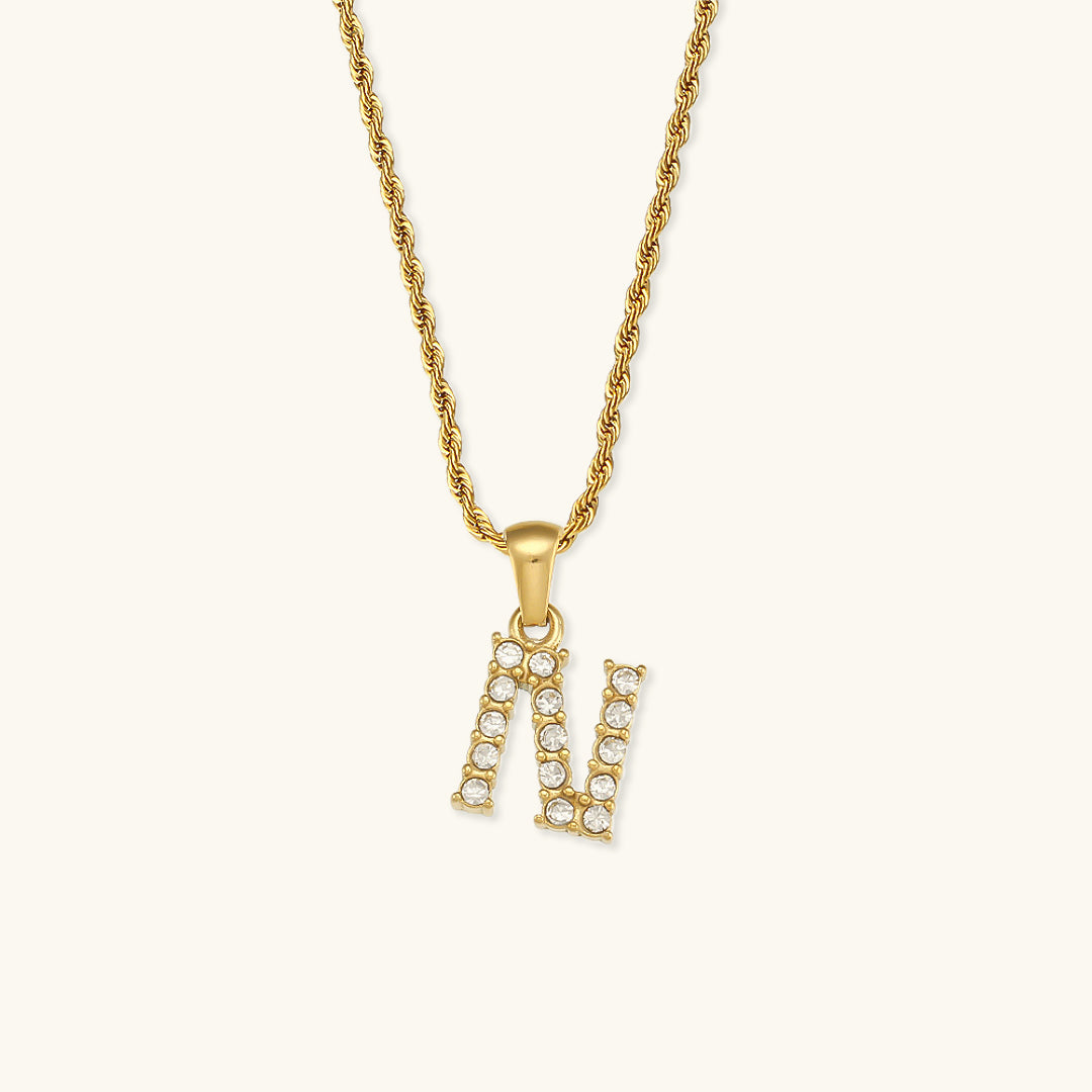 Maeve Buchstaben Initial Diamant Halskette