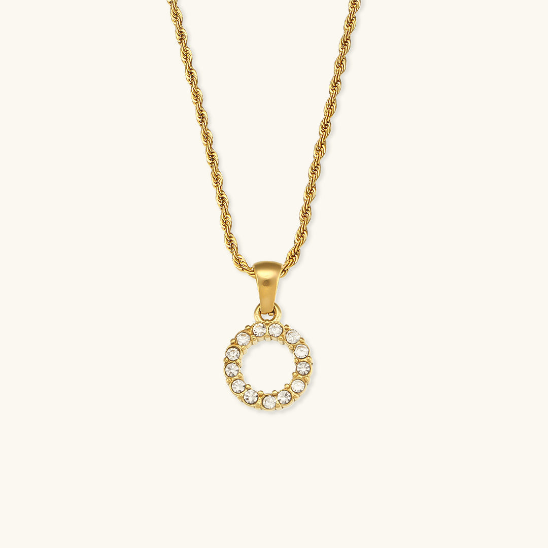 Maeve Buchstaben Initial Diamant Halskette