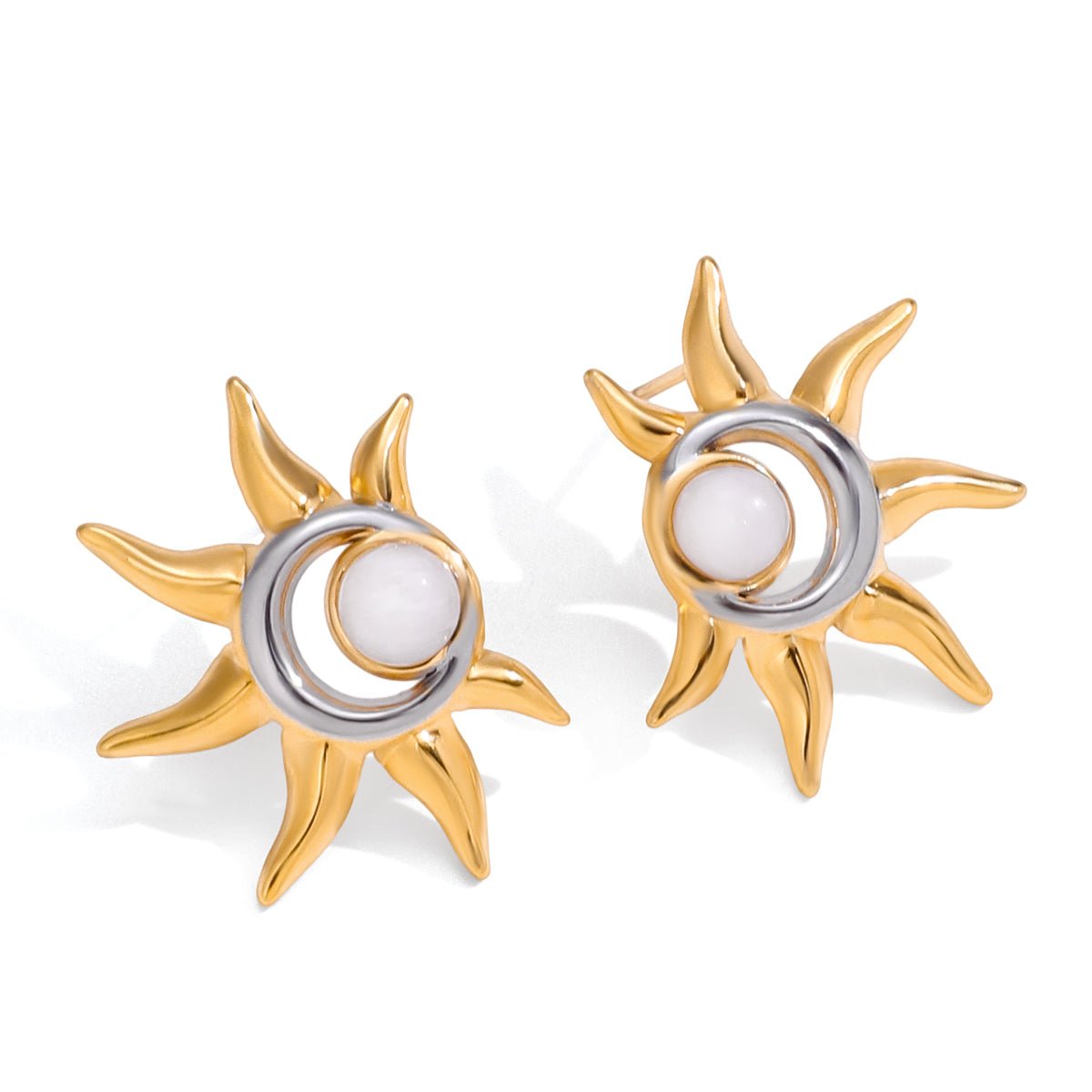 Scarlett Sonnenwendeknöpfe 18K Gold & Silber Sterling-Maison Doré