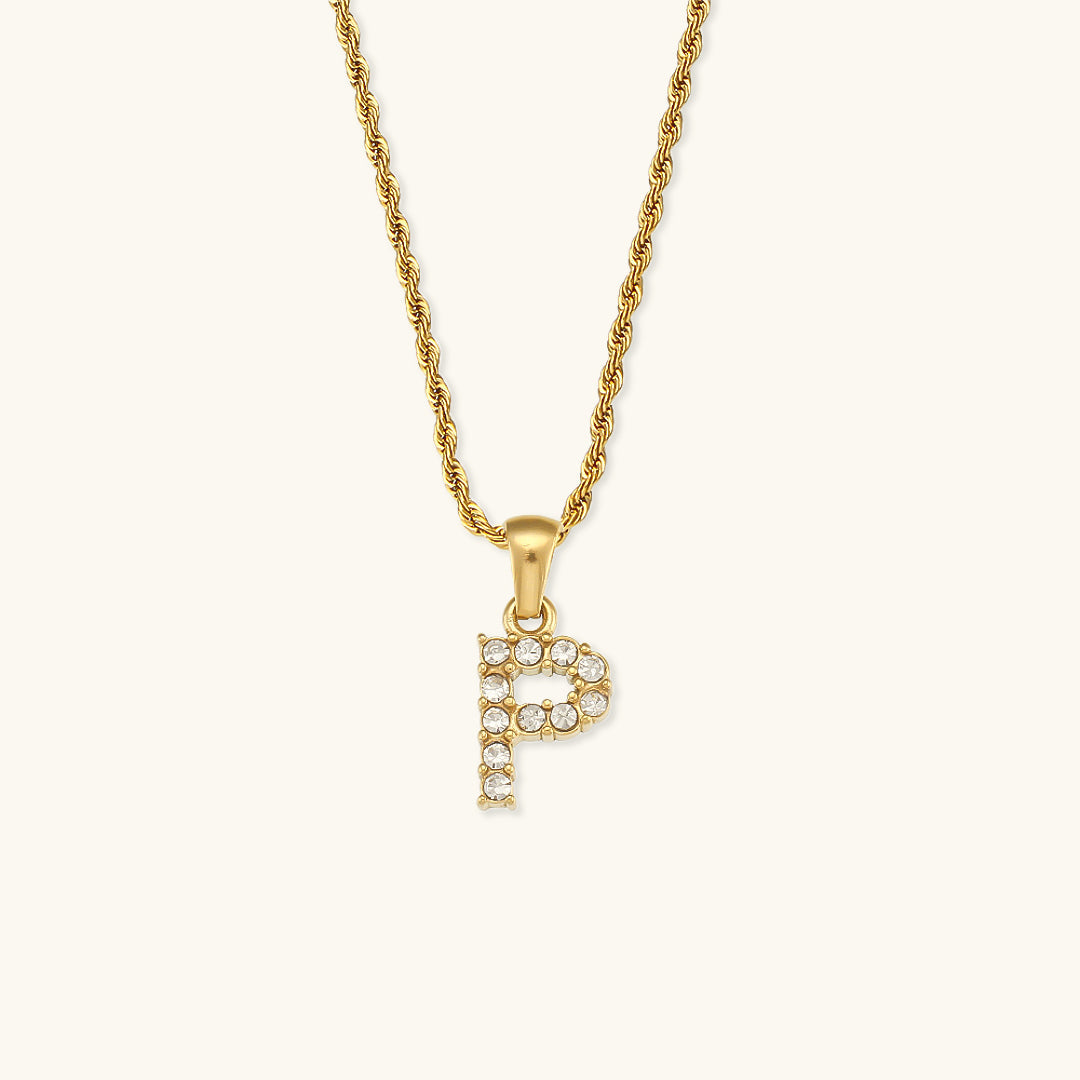 Maeve Buchstaben Initial Diamant Halskette