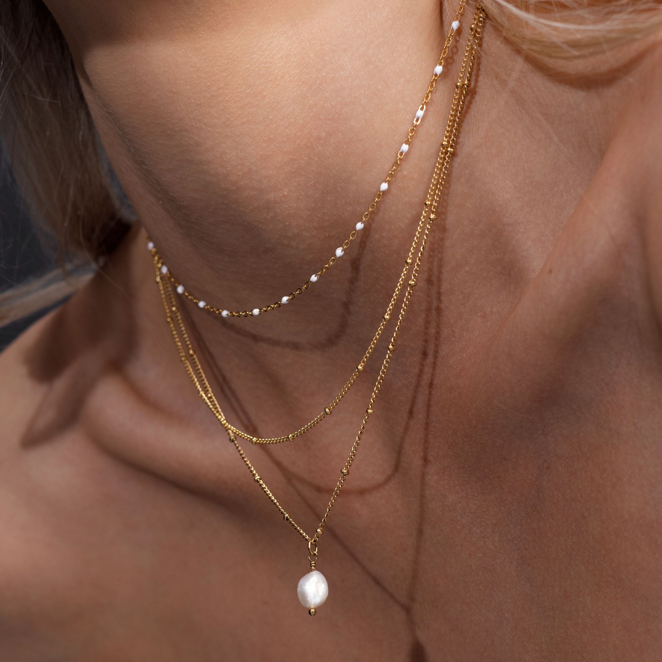 Doppelter Perlen-Choker-Maison Doré