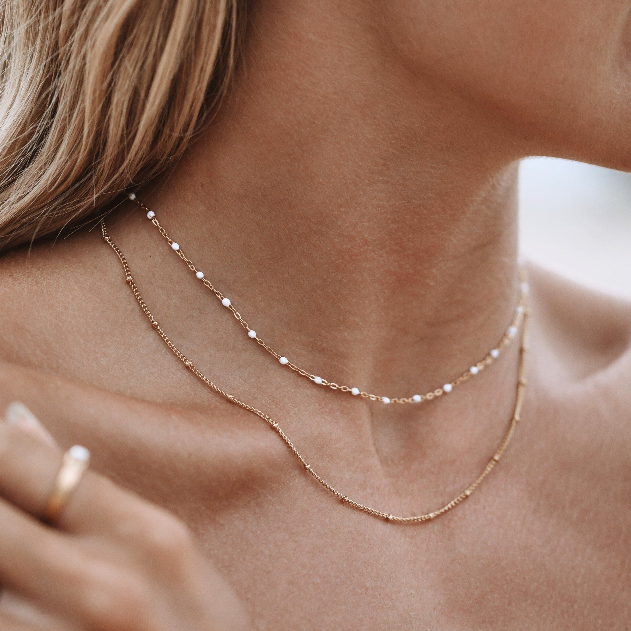 Doppelter Perlen-Choker-Maison Doré