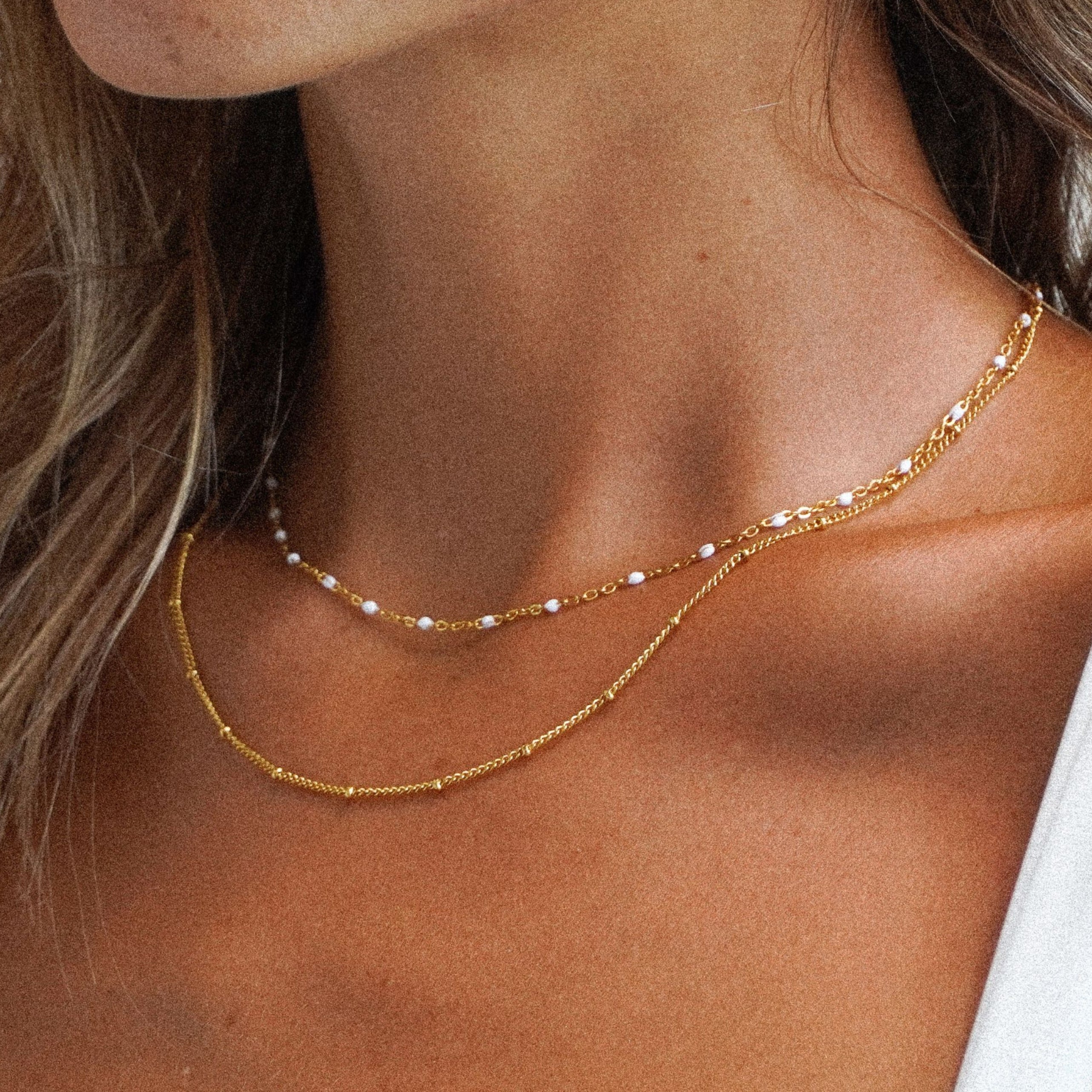 Doppelter Perlen-Choker-Maison Doré